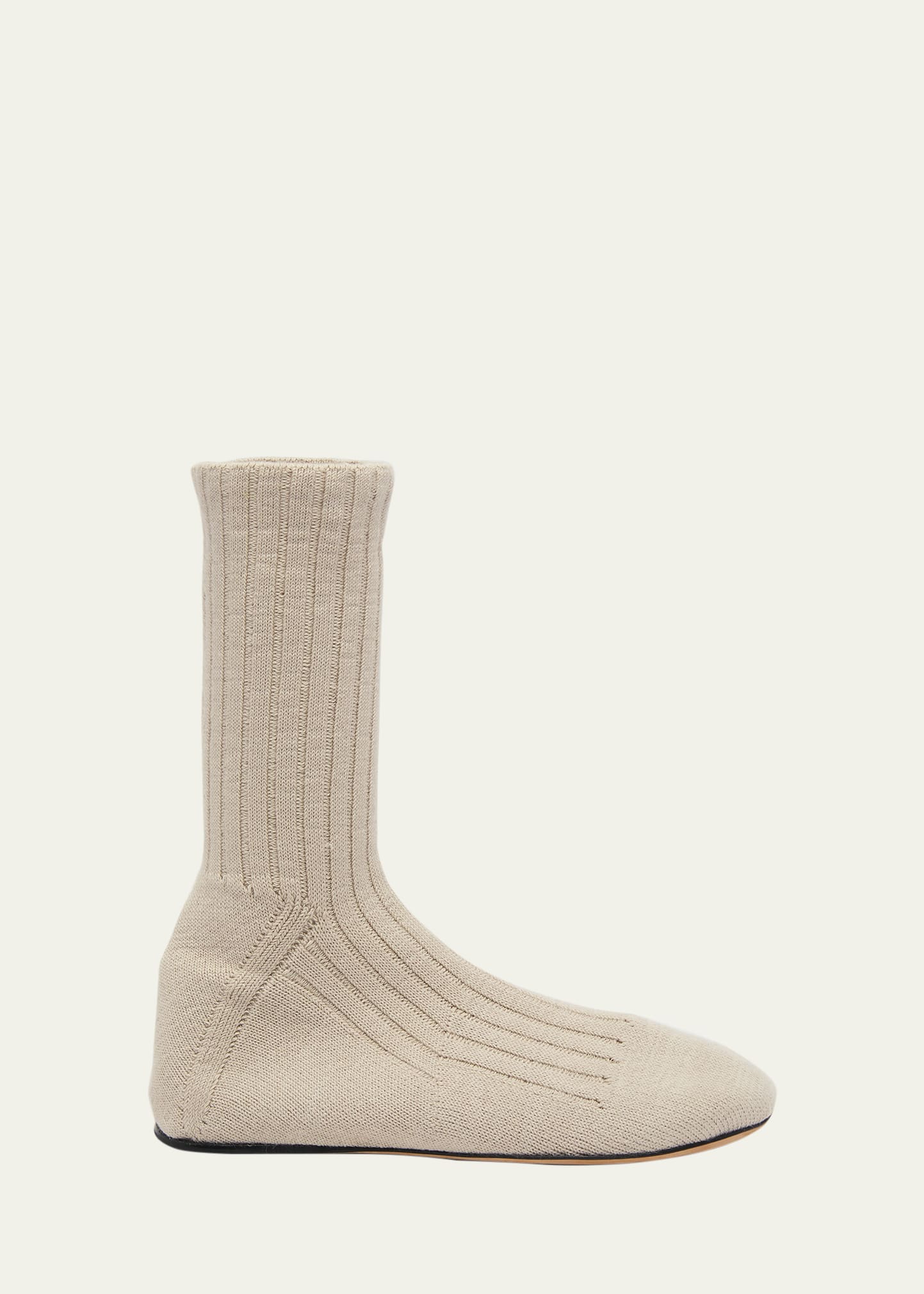 Bottega Veneta Men's Domenica Knit Sock Boots In Straw