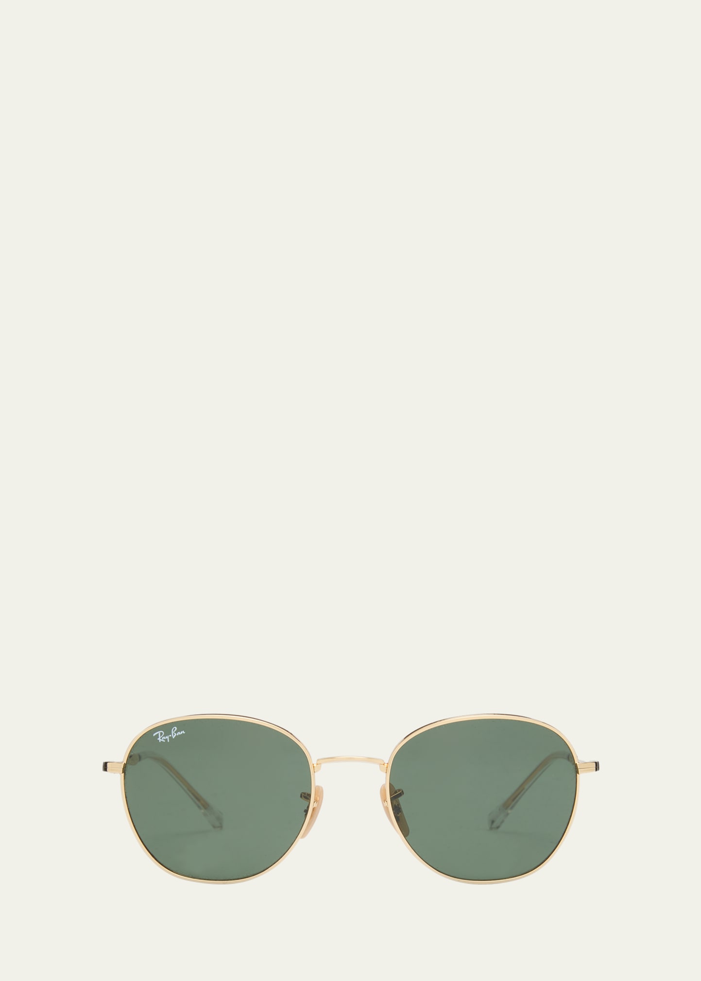 Shop Ray Ban Rb3809 Round Metal Sunglasses In Gold Flash