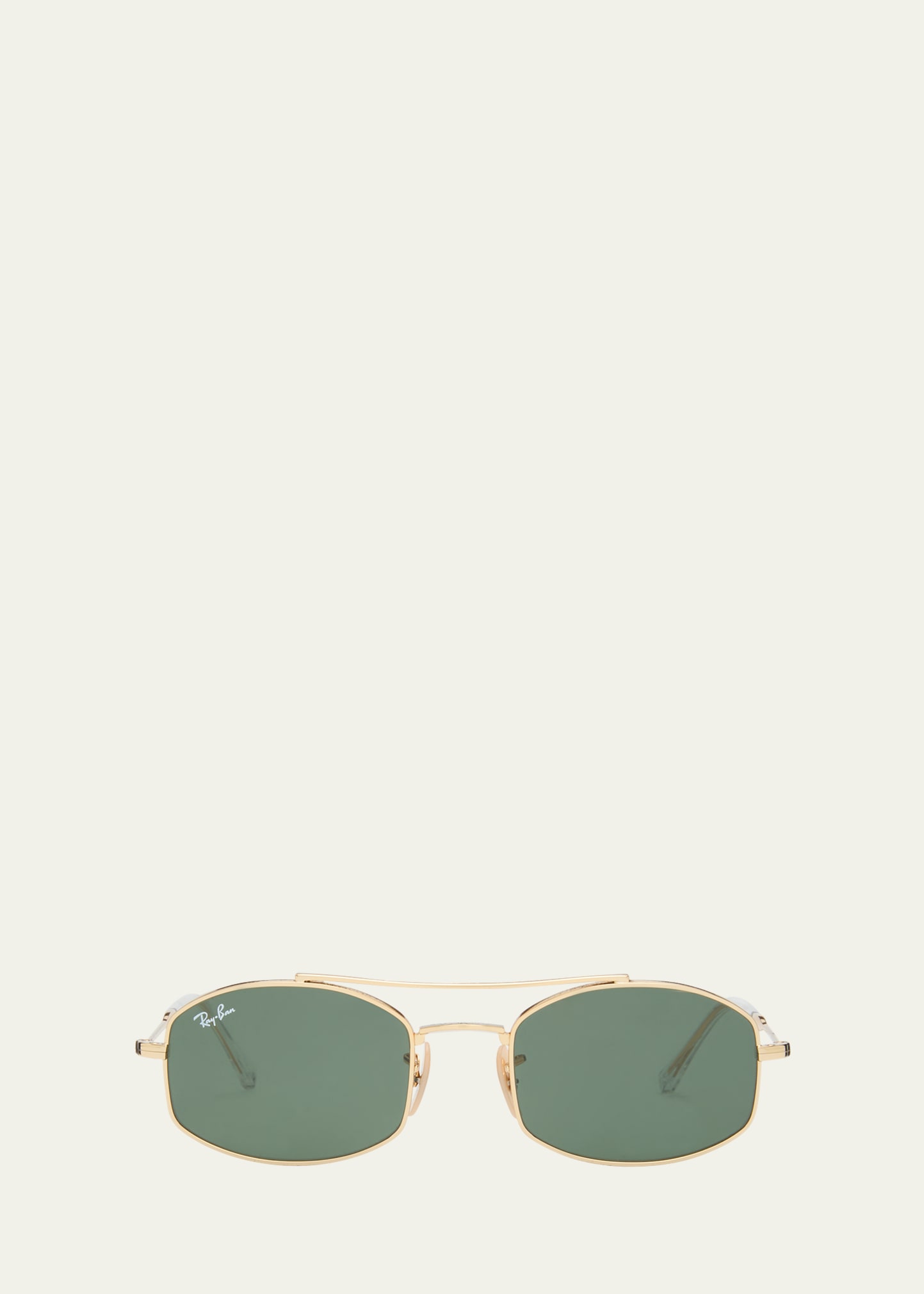 Shop Ray Ban Rb3719 Solid Metal Aviator Sunglasses In Gold Flash