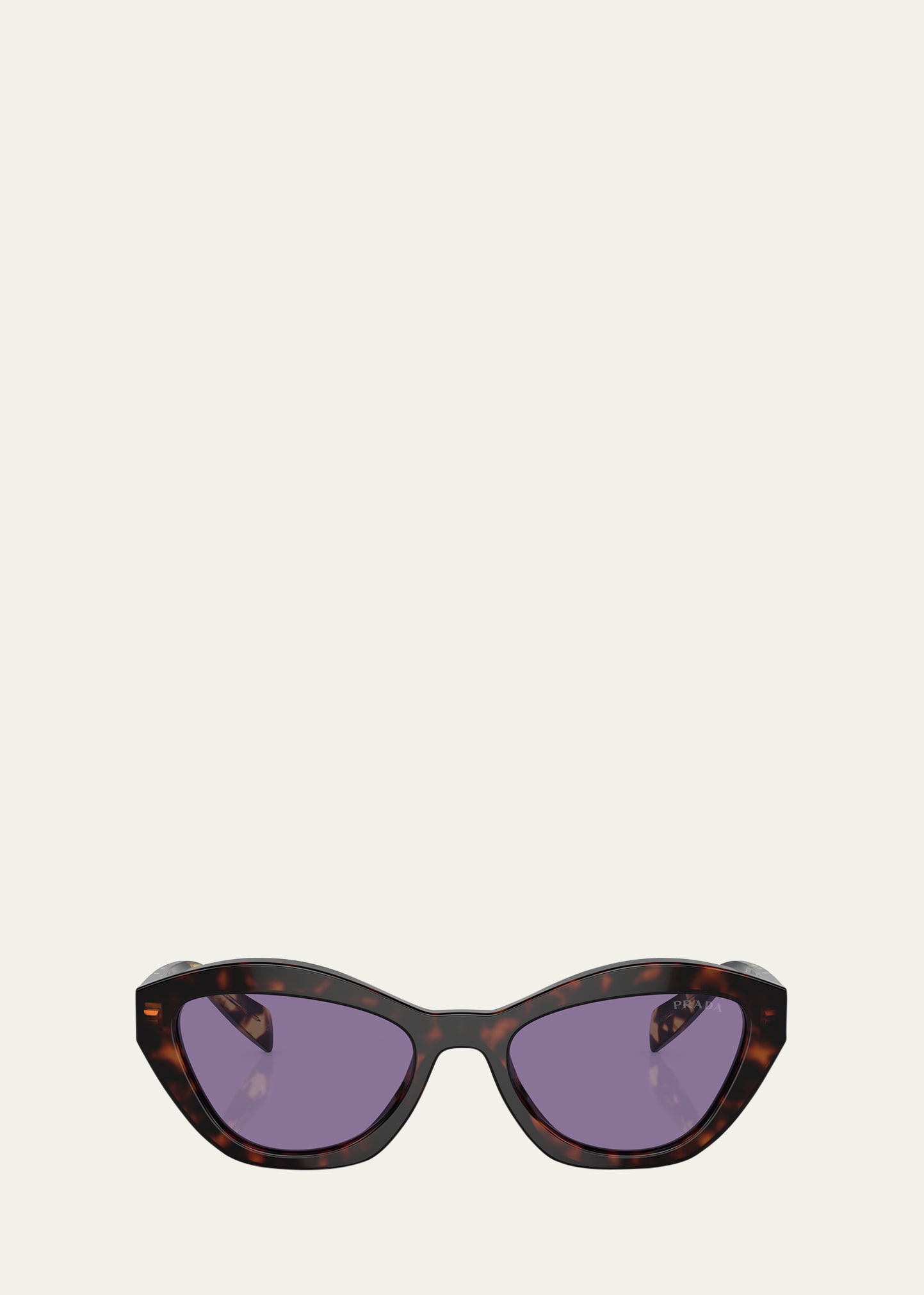 Prada Womens Brown Pr A02s Butterfly-frame Acetate Sunglasses In Havana