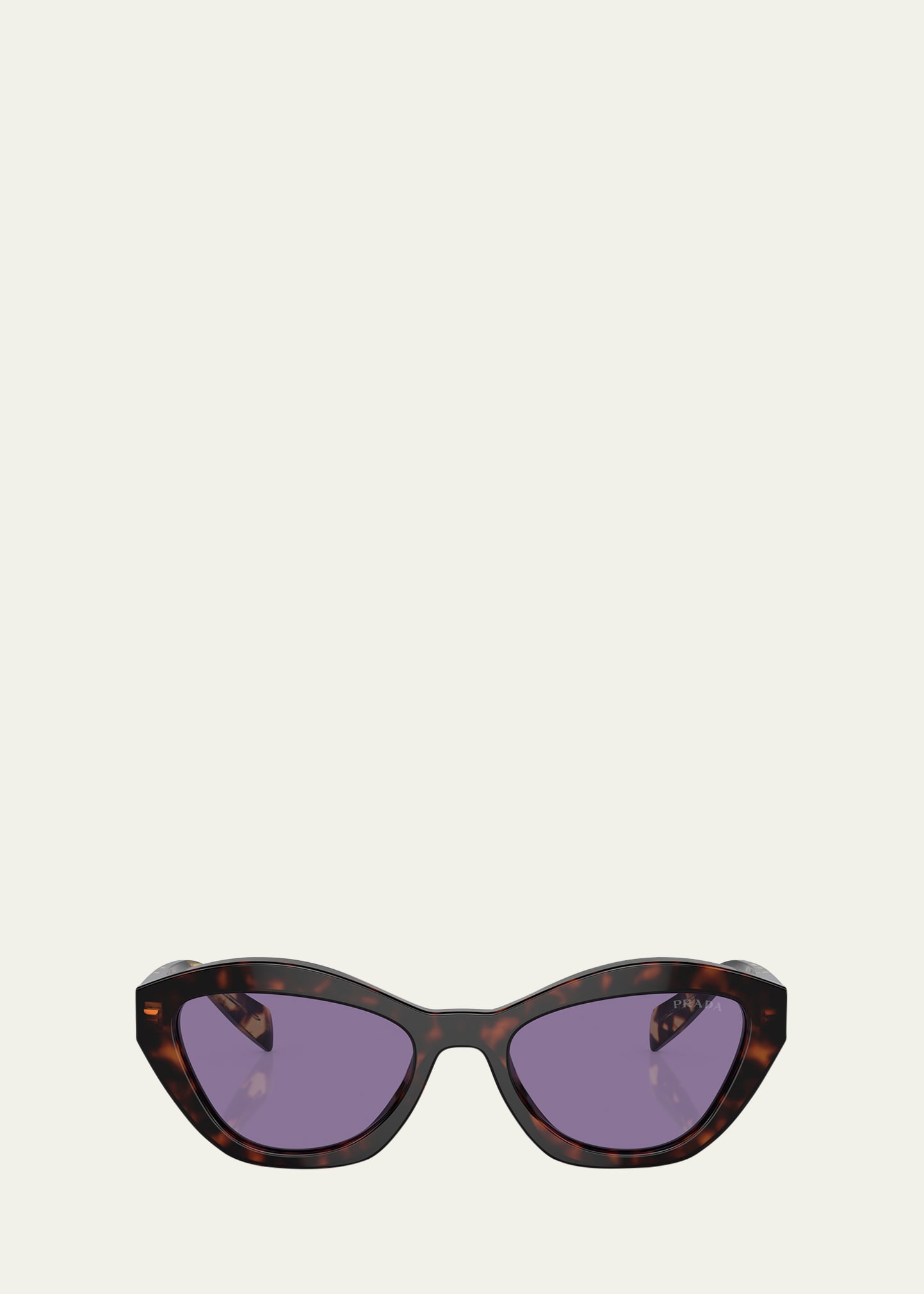 Prada Two-tone Acetate Cat-eye Sunglasses In Havana