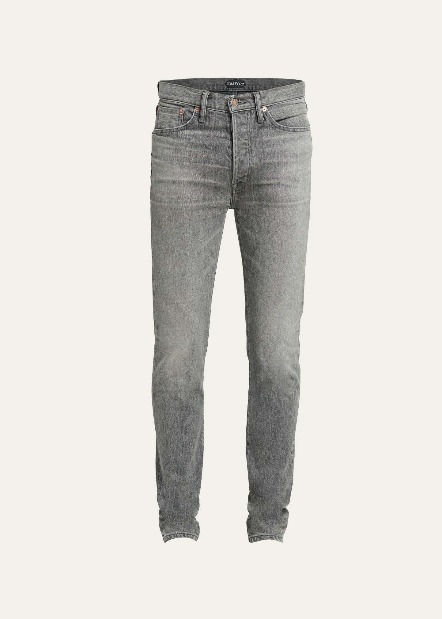 Tom Ford Men's Standard-fit Stretch Jeans In Pale Grey