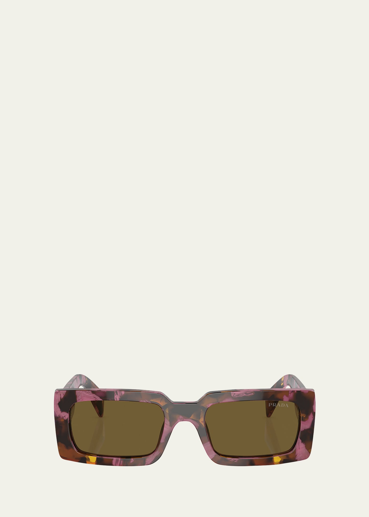 Logo Acetate Rectangle Sunglasses