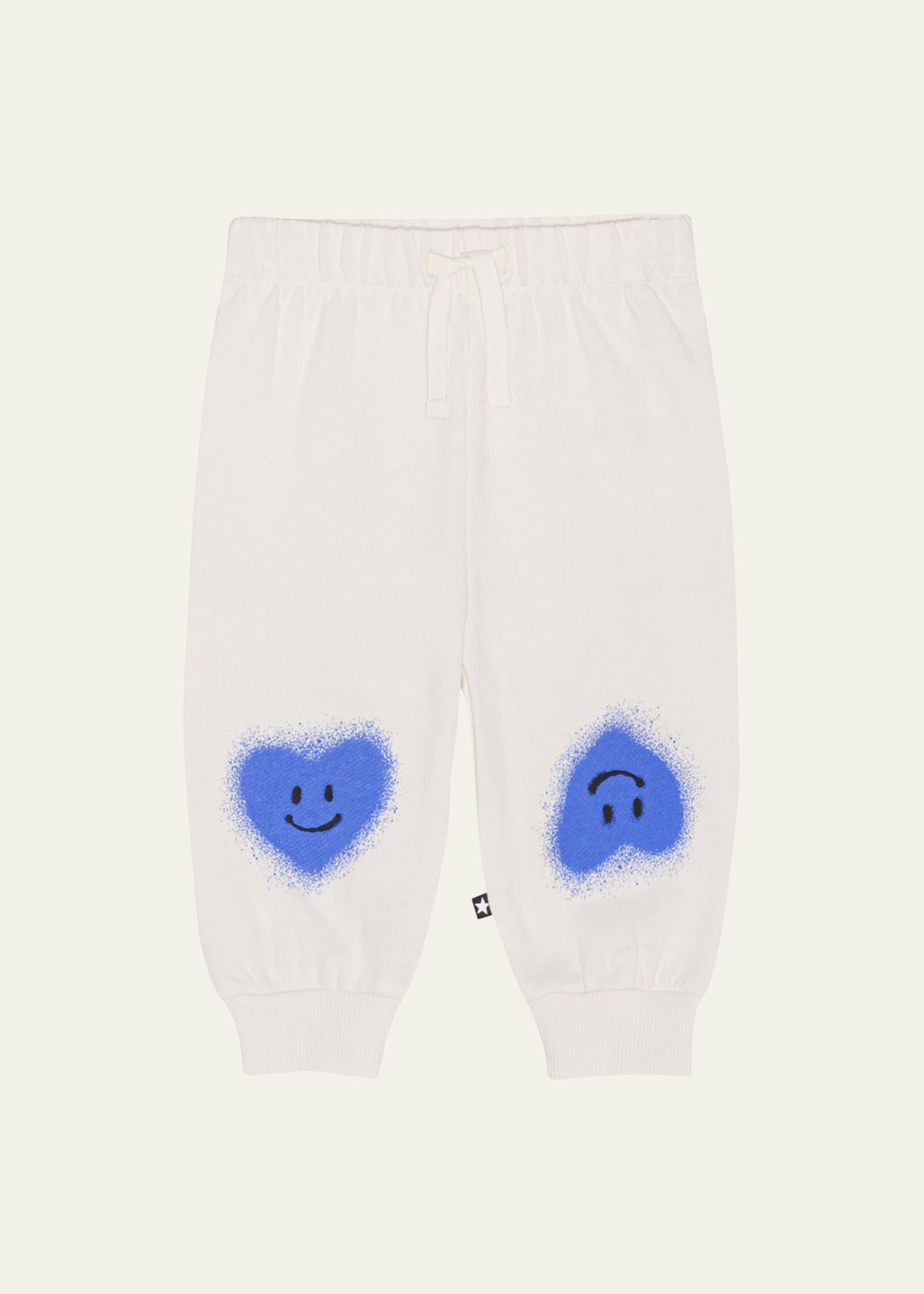 Molo Kid's Simeon Musical Notes Sweatpants In Blue Heart