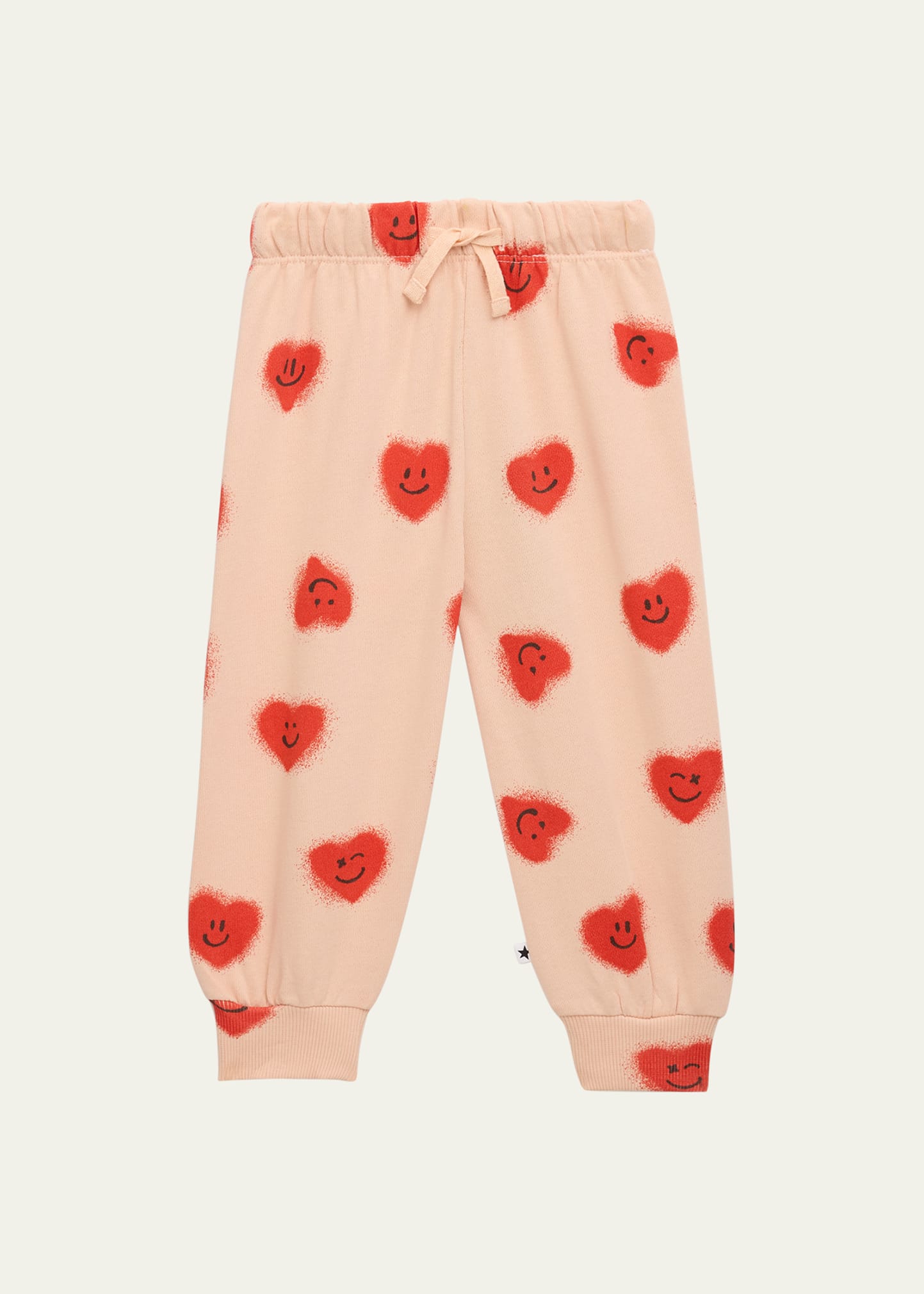 Girl's Simeon Heart-Print Sweatpants, Size 3M-4