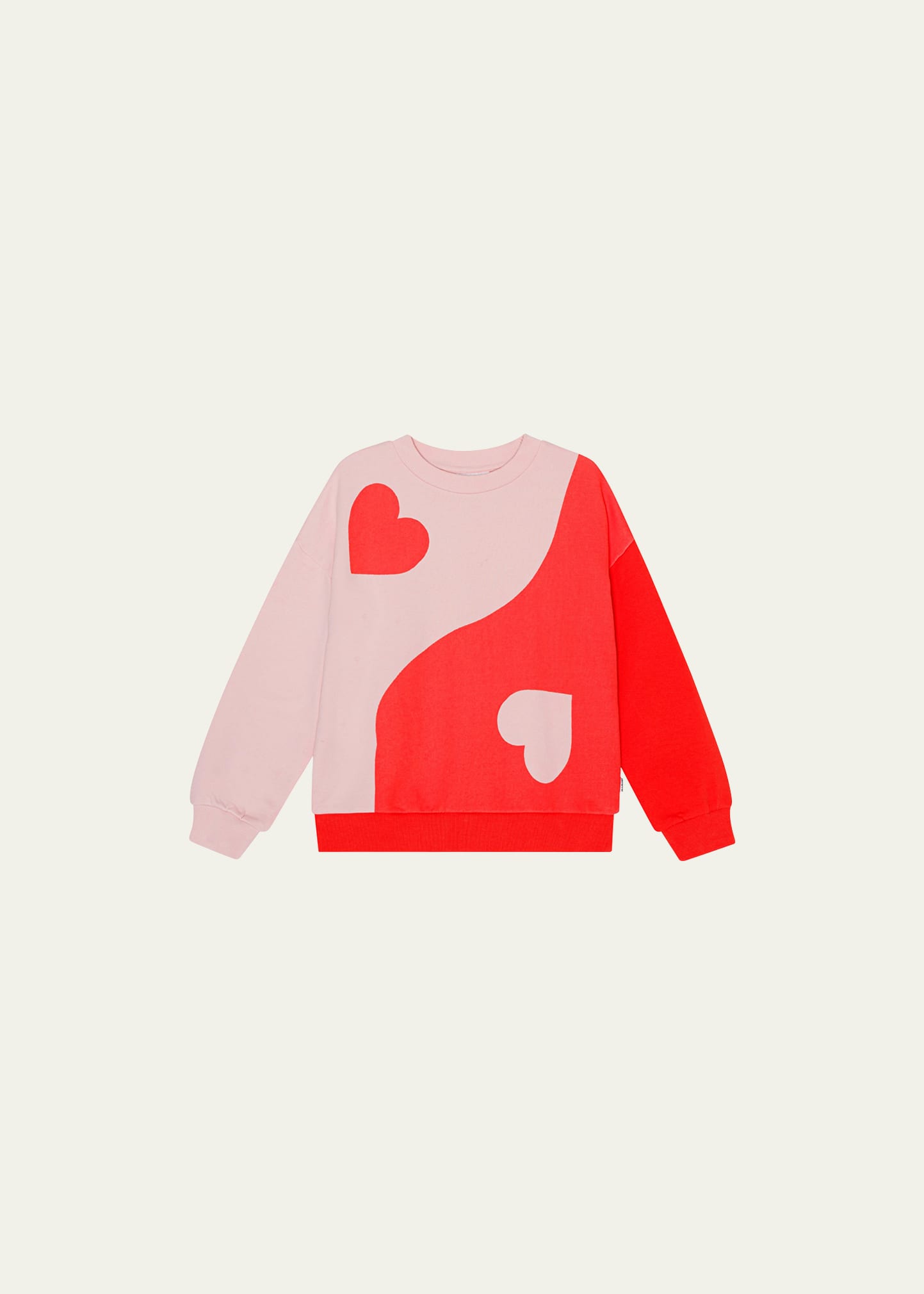 Girl's Maxi Yin Yang Hearts Sweatshirt, Size 8-14