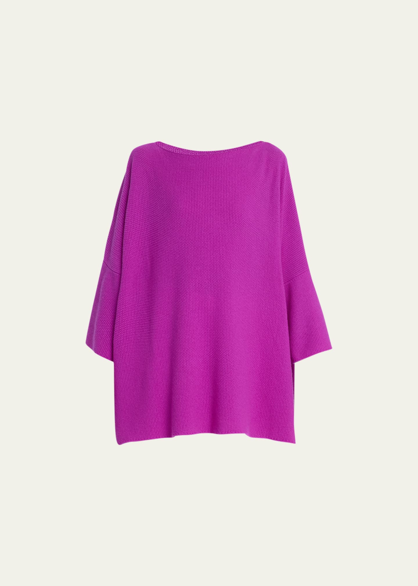 Boat-Neck Three-Quarter Sleeve Top (Long Length)