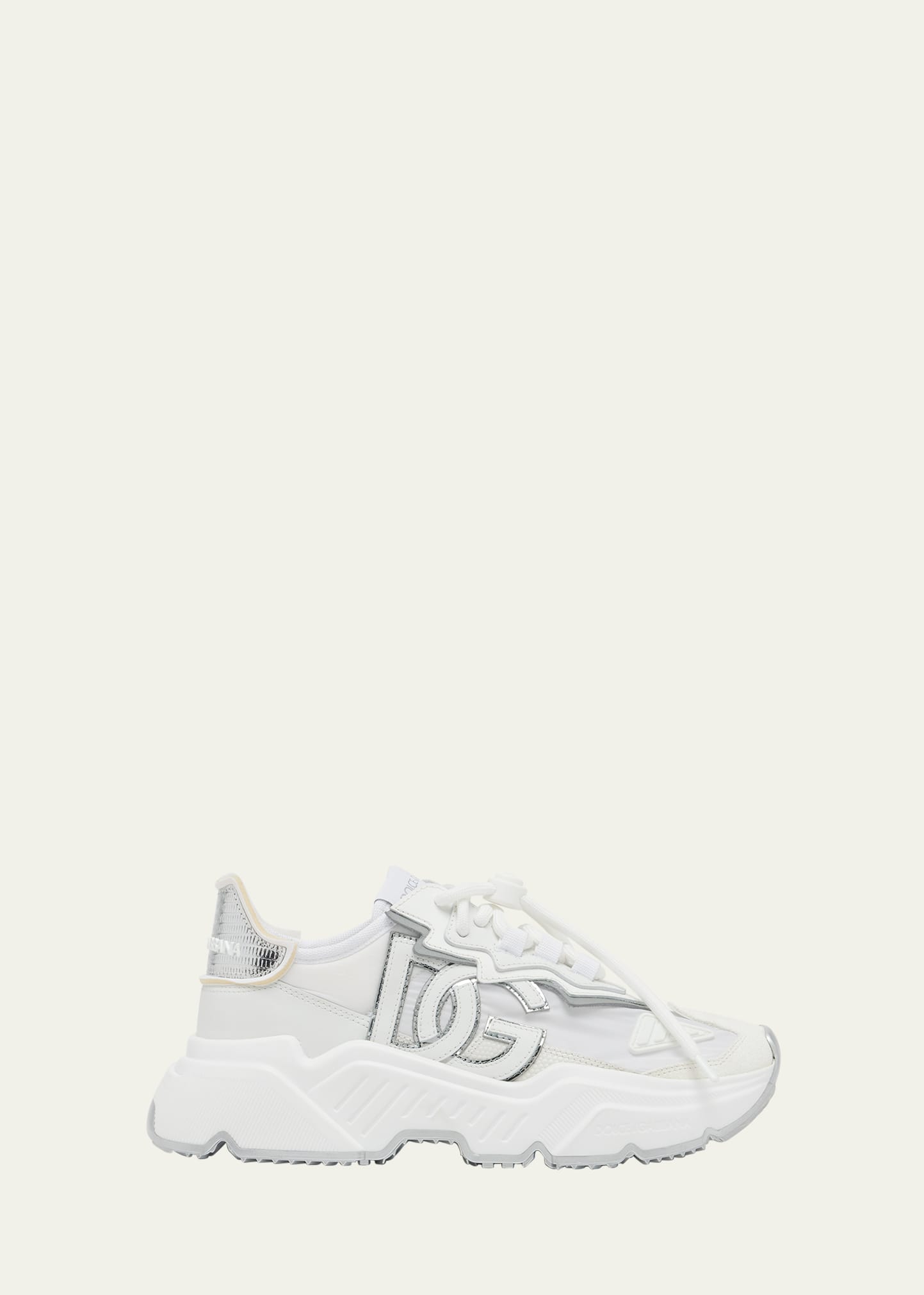 Dolce & Gabbana Daymaster Dg Logo Runner Sneakers In 80001 White