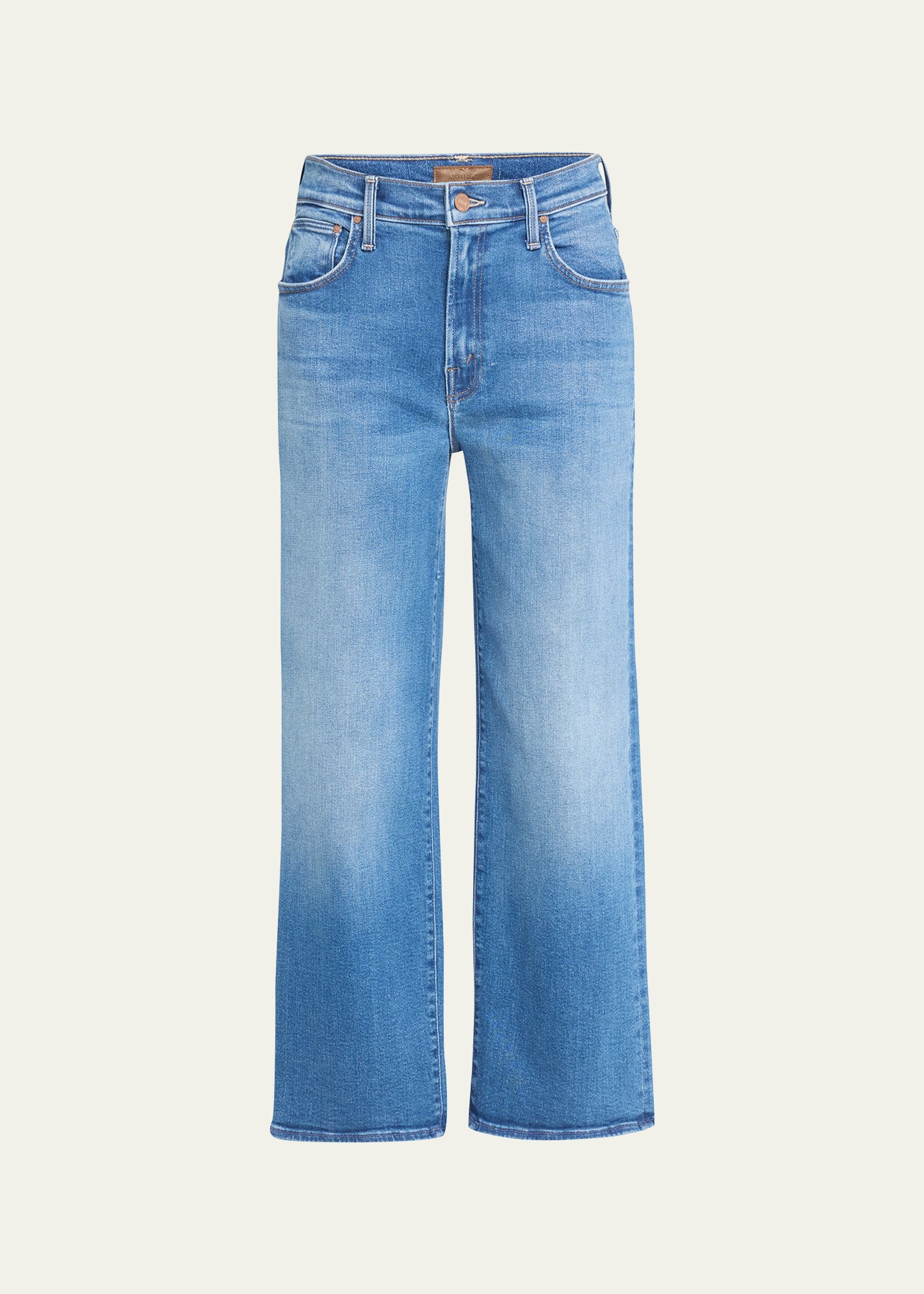 Mother The Dodger High Waist Wide Leg Ankle Jeans In Work Hard Play Ha