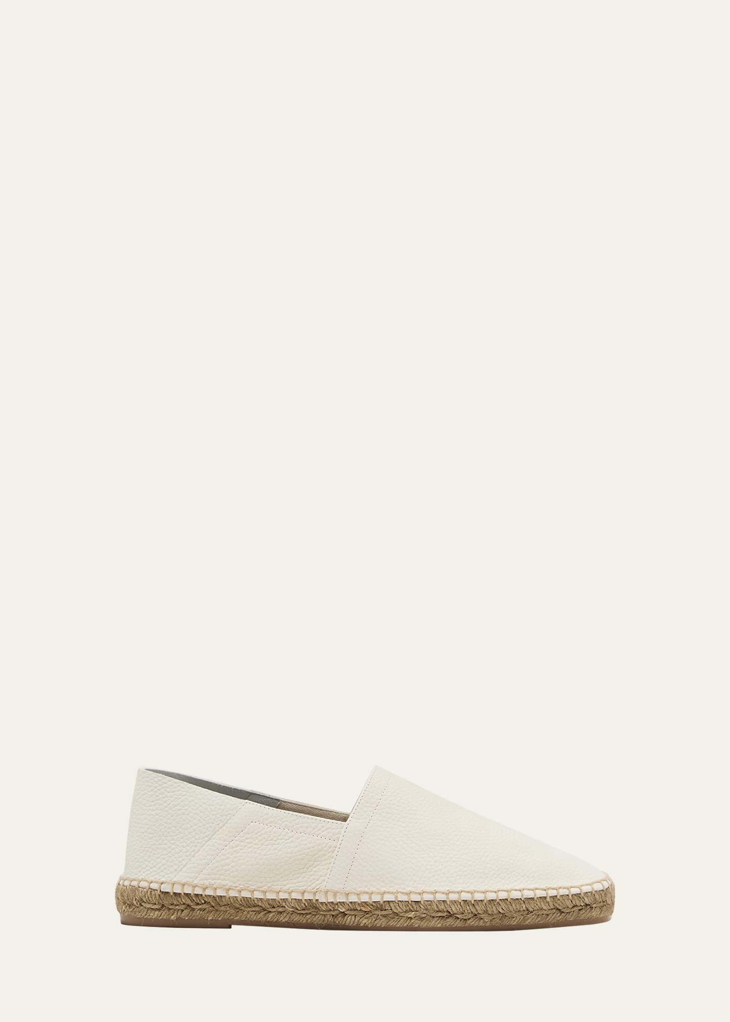 Tom Ford Grain Nubuck Espadrille Sandals In Marble + Ecru