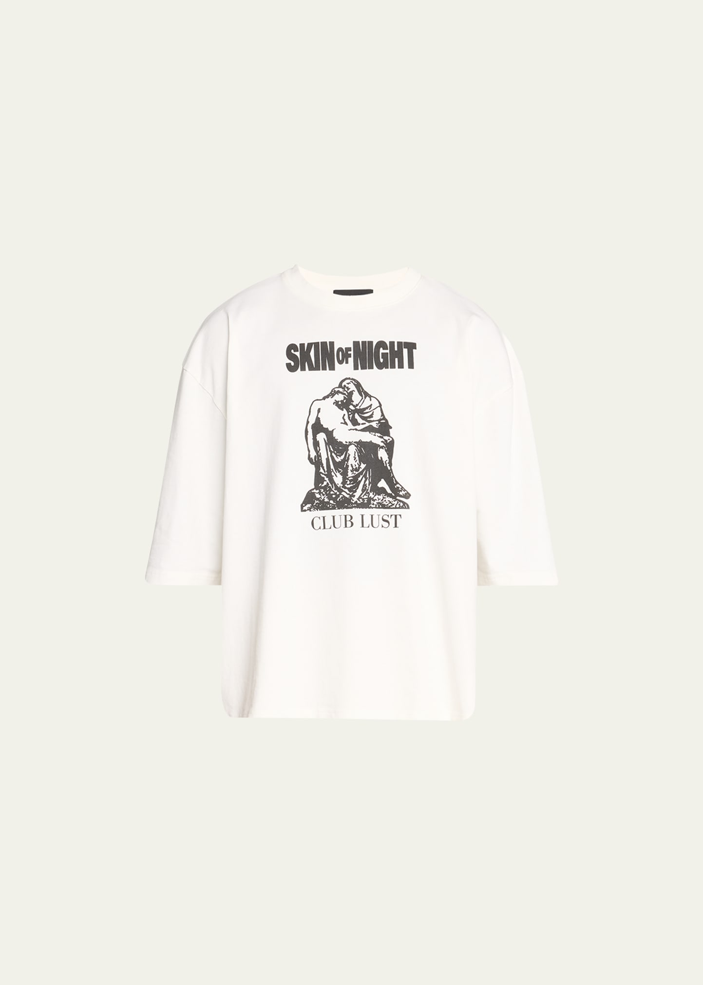 Willy Chavarria Men's Skin Of Night Buffalo T-shirt In Bright White