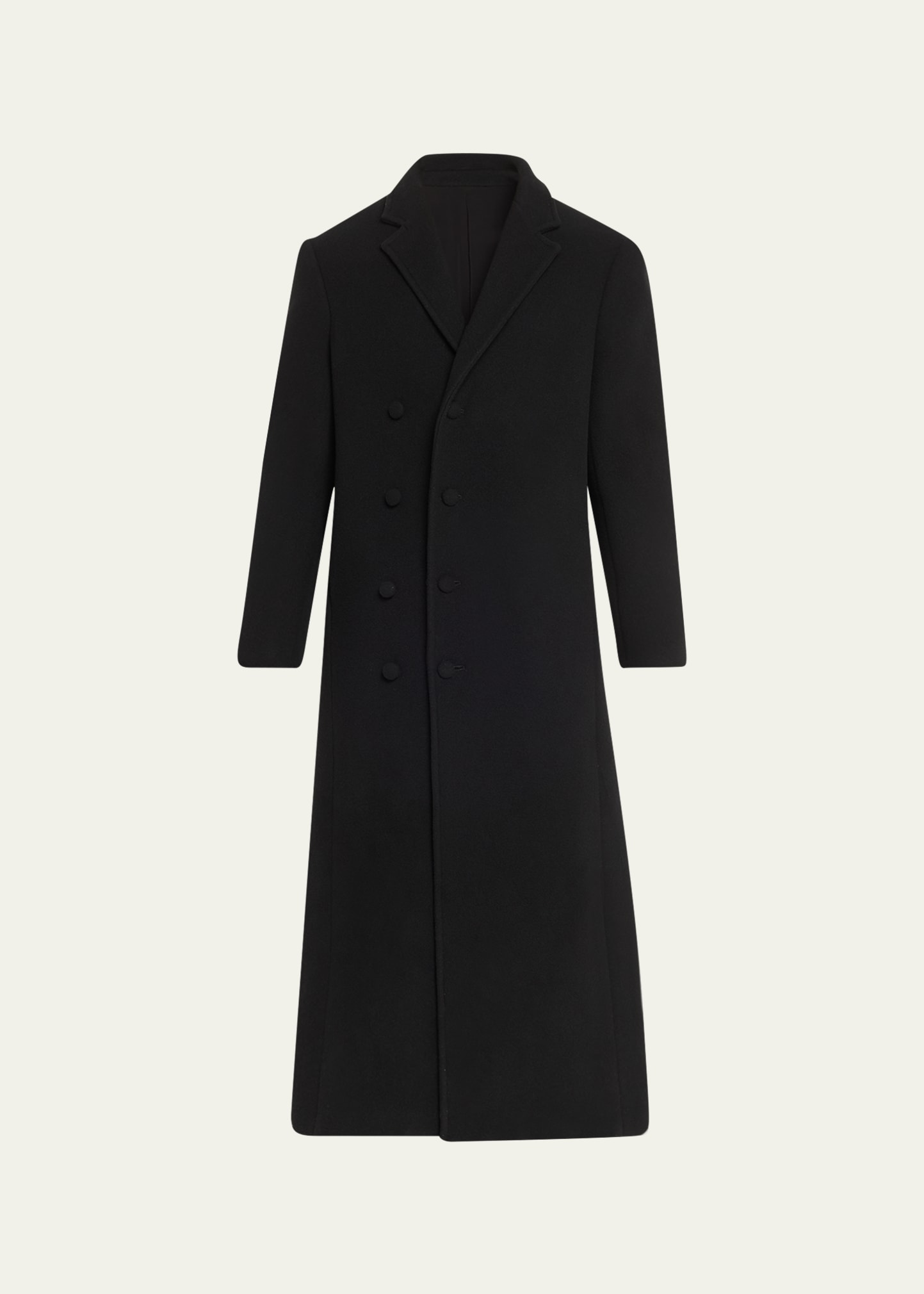 Willy Chavarria Men's Langston Wool Overcoat In Black
