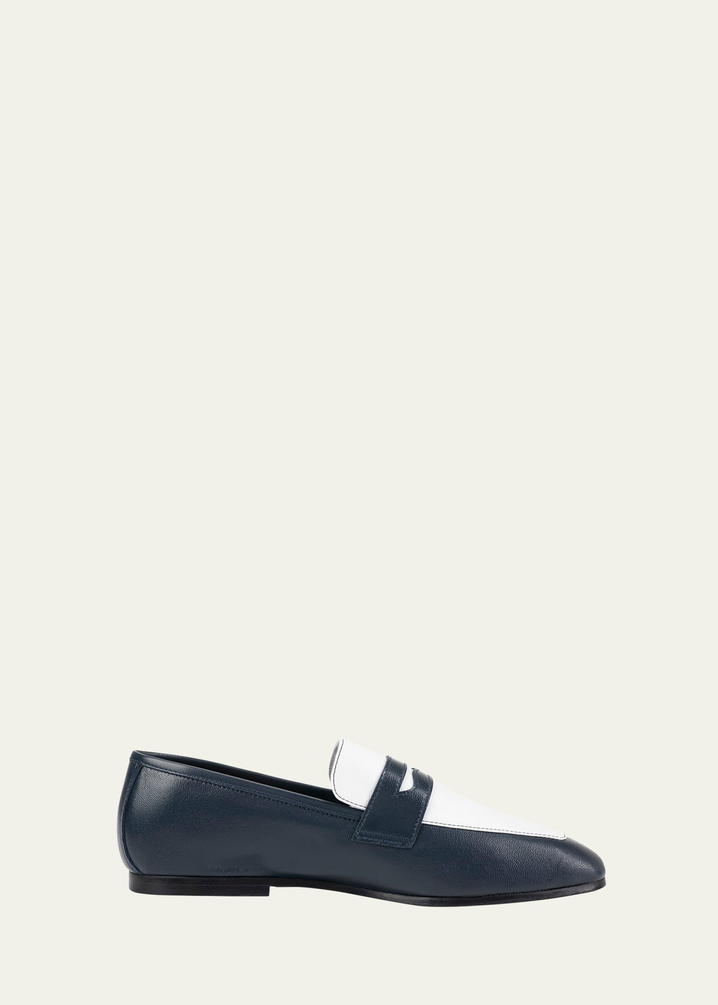 Essenziale Bicolor Leather Penny Loafers