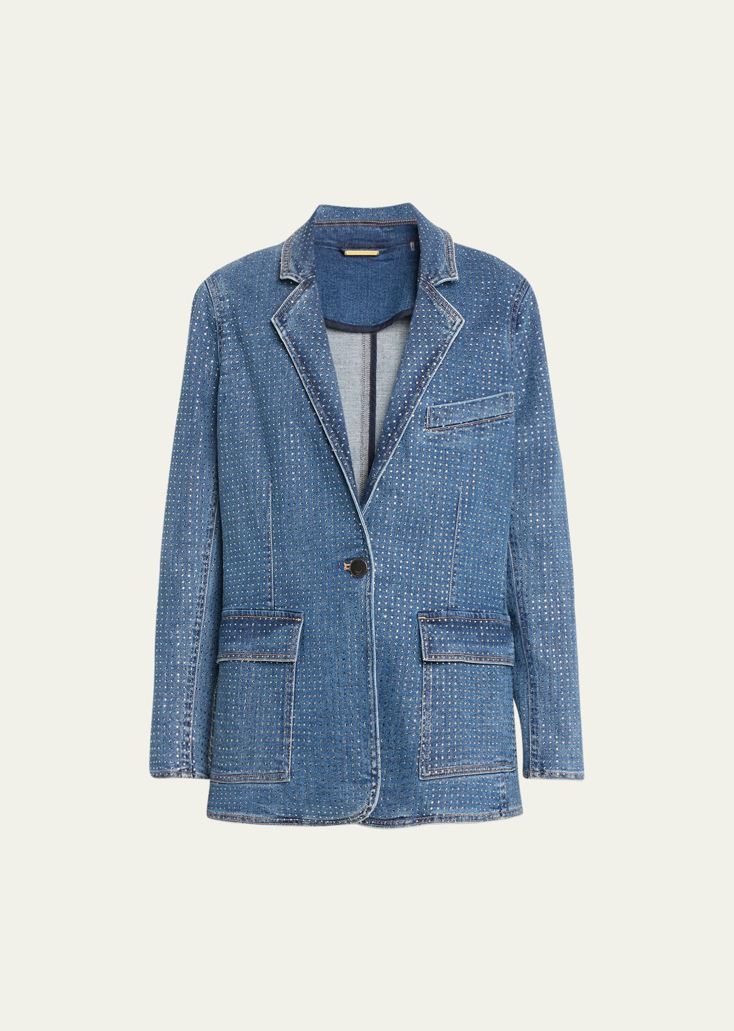 Kobi Halperin Kiera Embellished Denim Blazer Jacket In Indigo