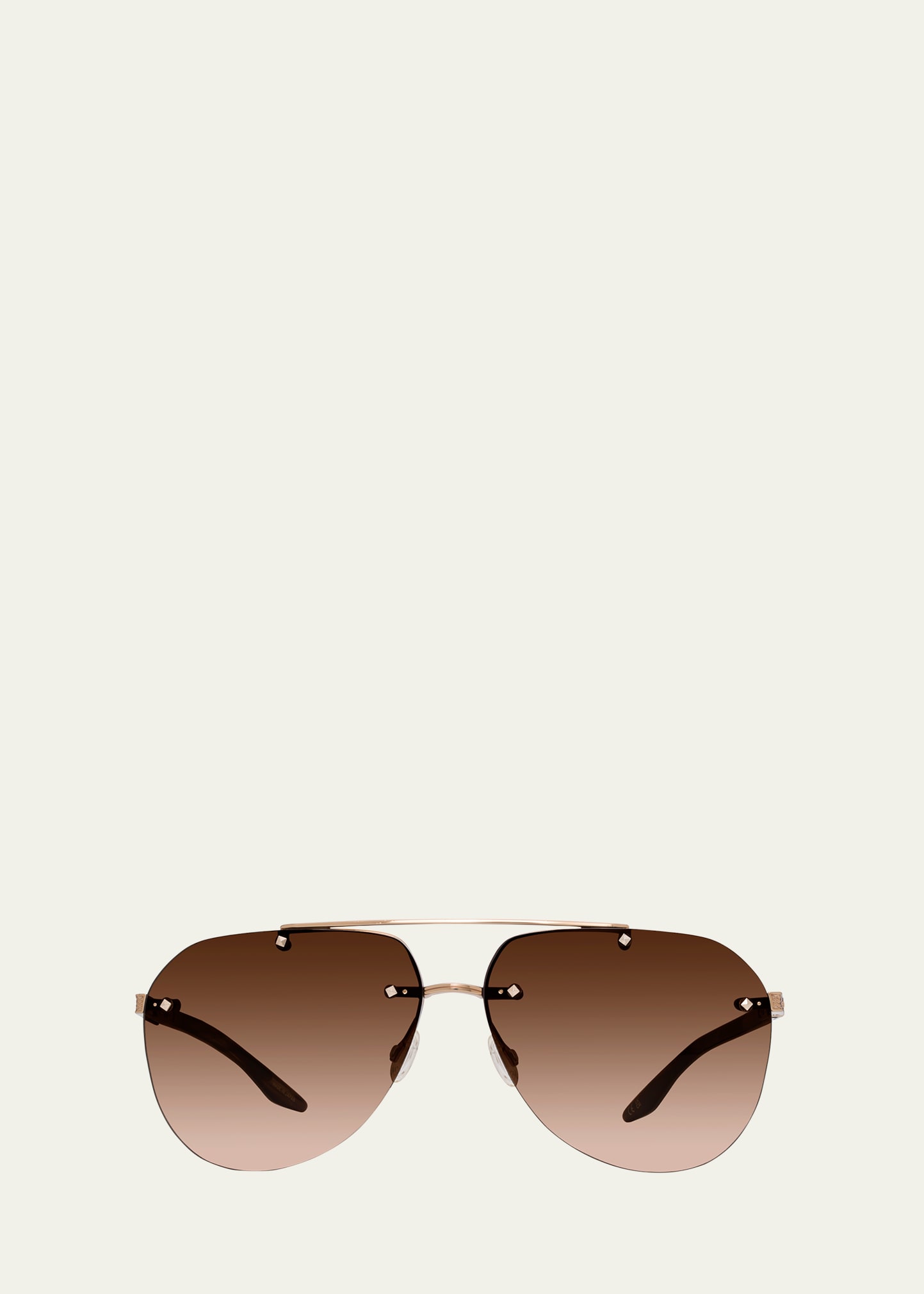 Barton Perreira Jean Zyl & Metal Aviator Sunglasses In Gold