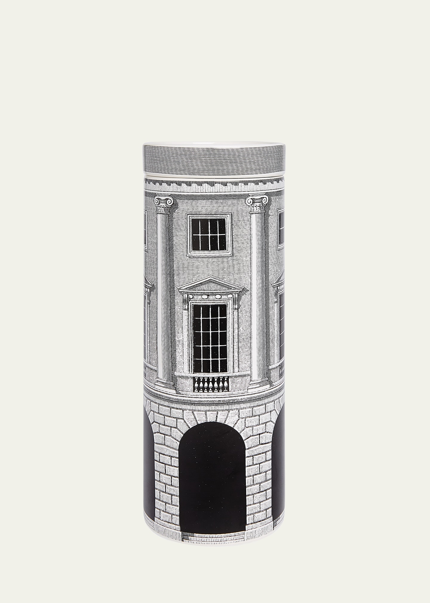 Fornasetti Tower Scented Candle Architettura - Fragrance Immaginazione Candle Black Size - Porcelain
