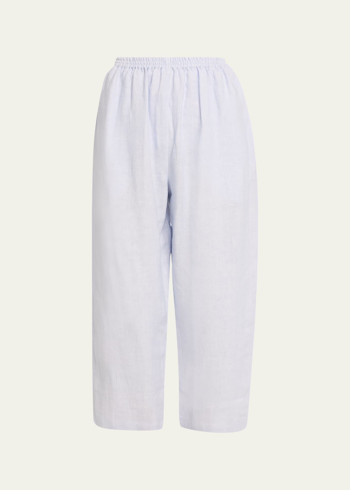 Shop Eskandar Linen Japanese Trousers In Silvertint