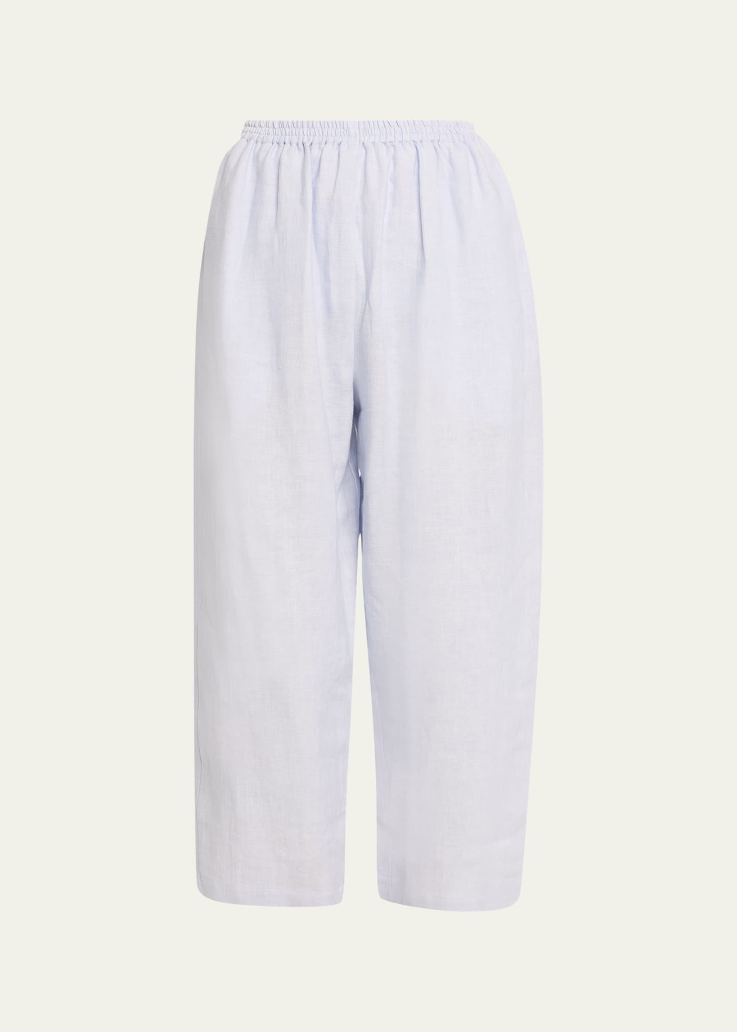 Eskandar Linen Japanese Trousers In Silvertint