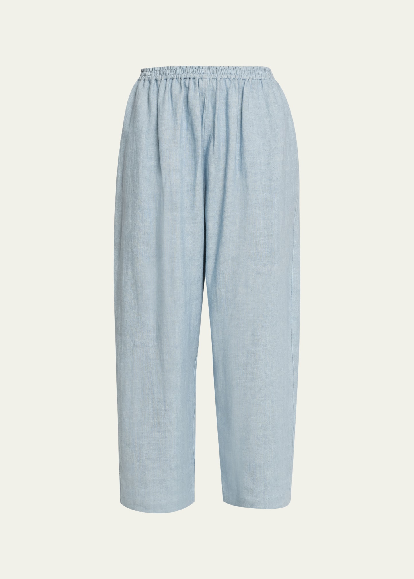 Shop Eskandar Linen Japanese Trousers In Woadblue
