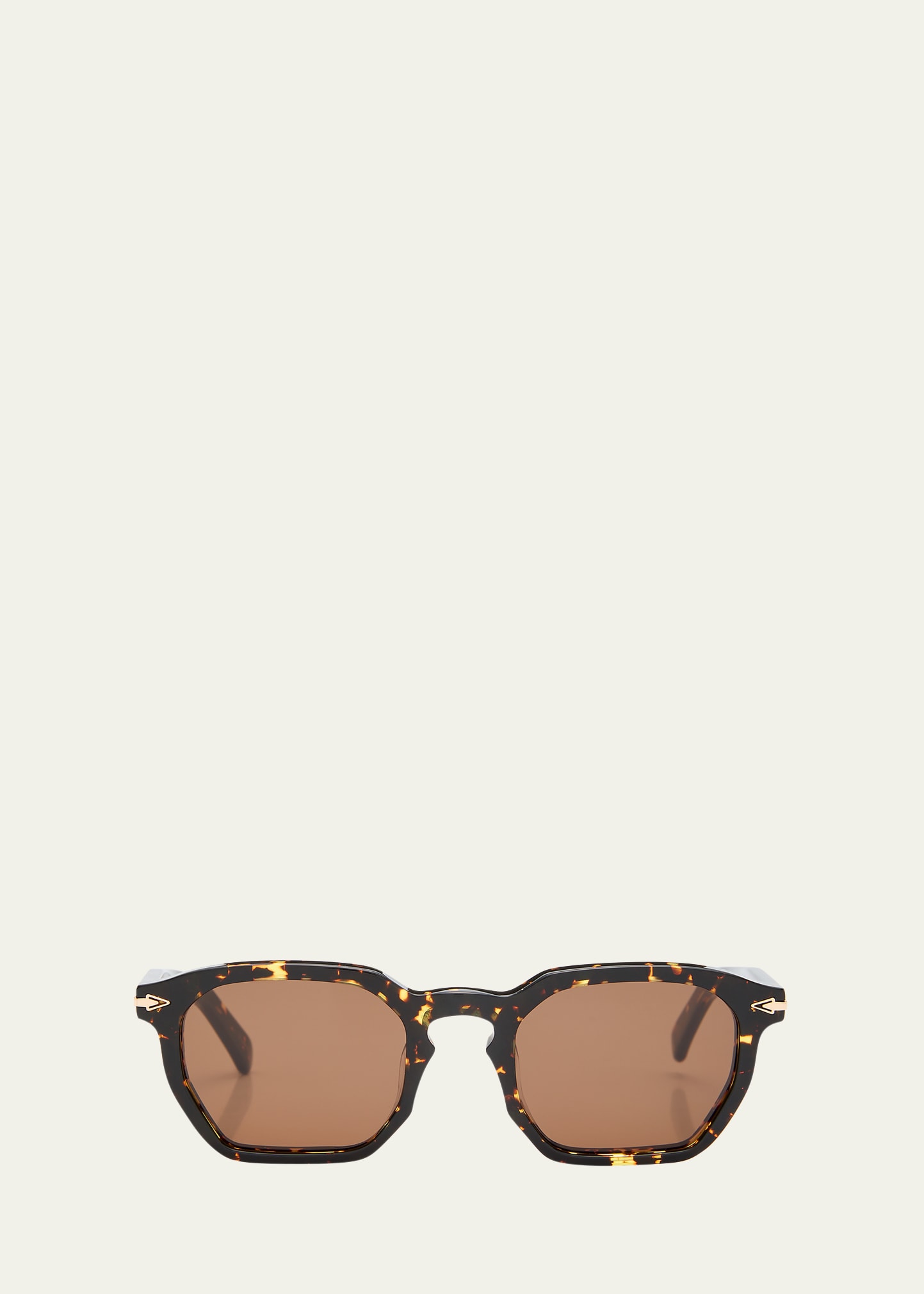 Karen Walker Keyhole Acetate Square Sunglasses In Brown