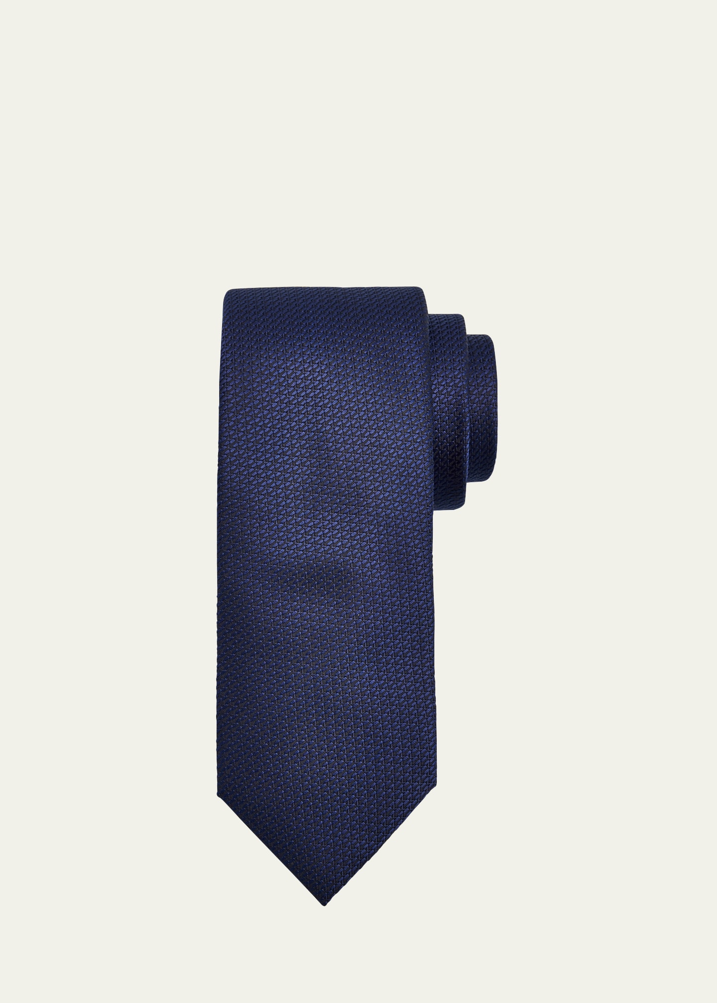 Brioni Men's Textured Silk Tie In Midnight B