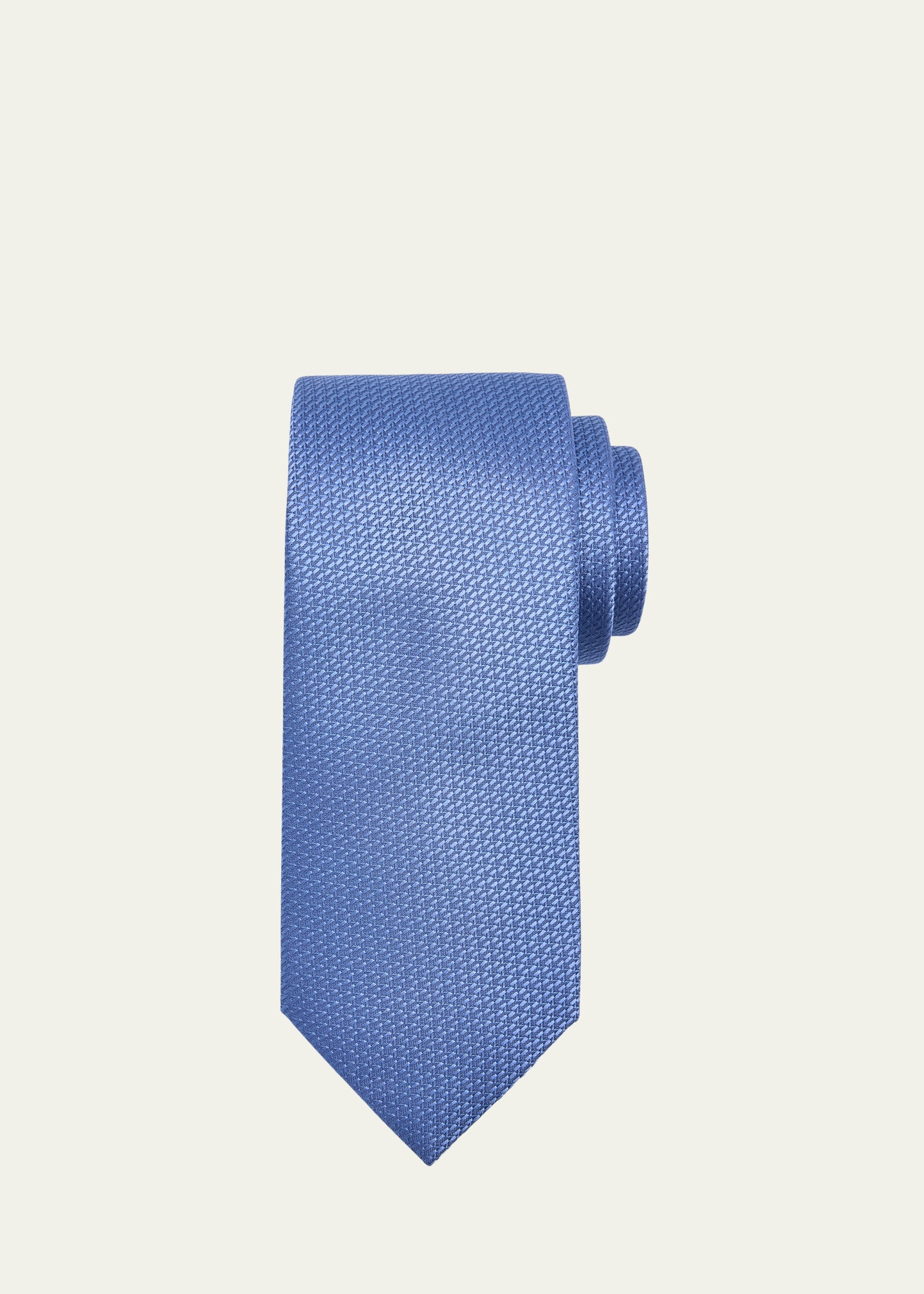 Shop Brioni Men's Textured Silk Tie In Bluette