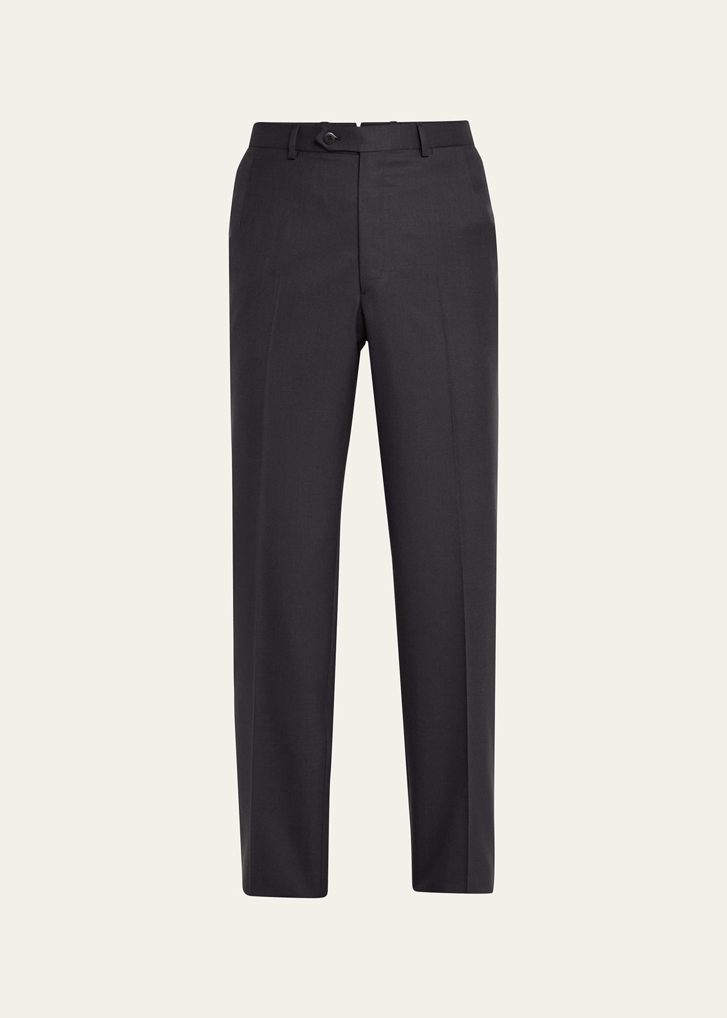 Brioni Men's Super 160s Wool Dress Pants In Charcoal