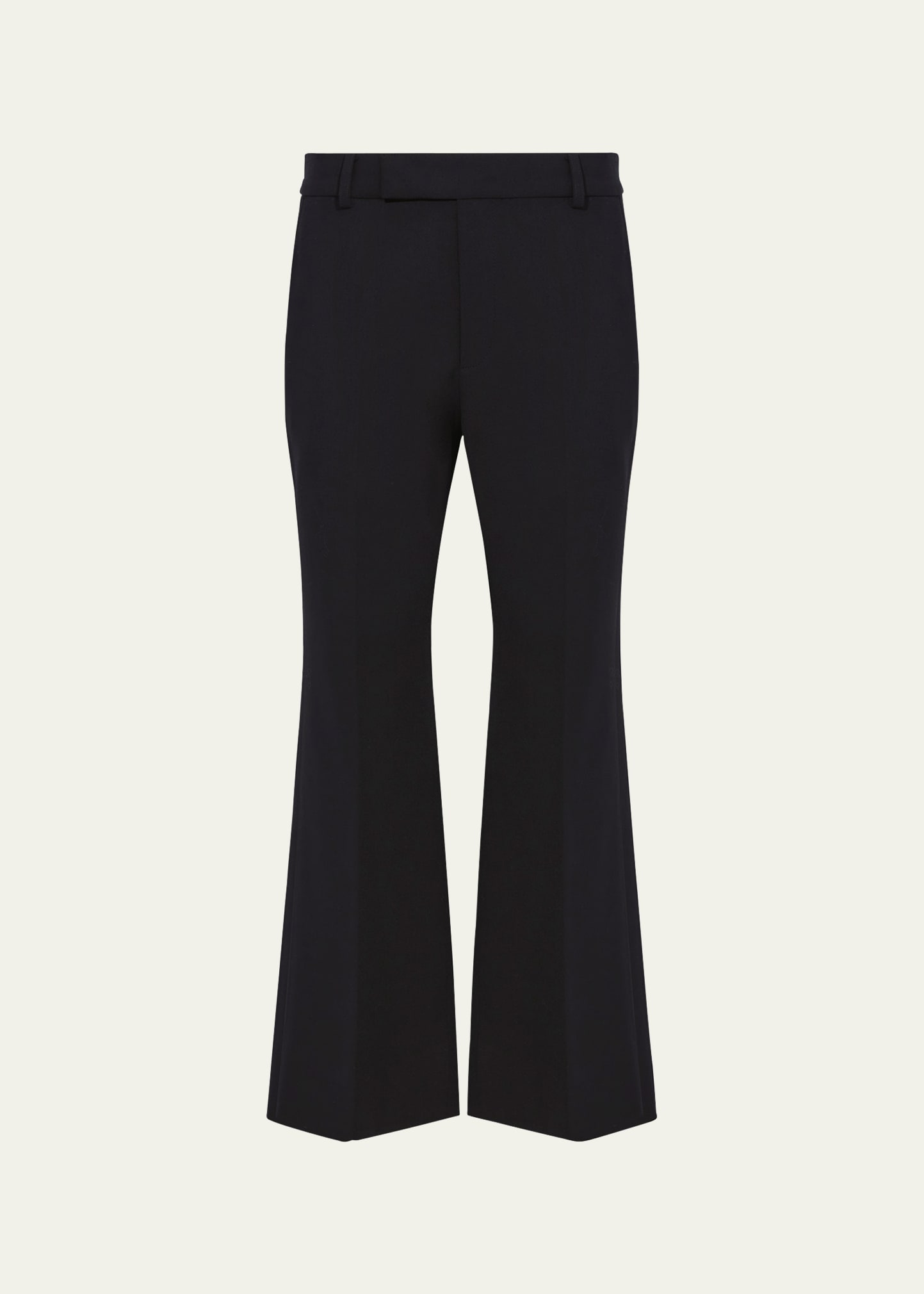 Proenza Schouler Marlene Tropical Wool Kick-flare Pants In Black