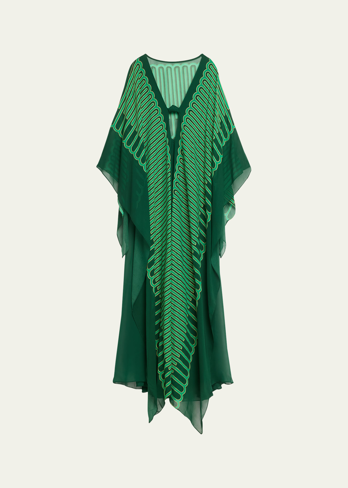 Shop Johanna Ortiz Tejiendo El Tropico Silk Tunic Dress In Chain Stitch Mili