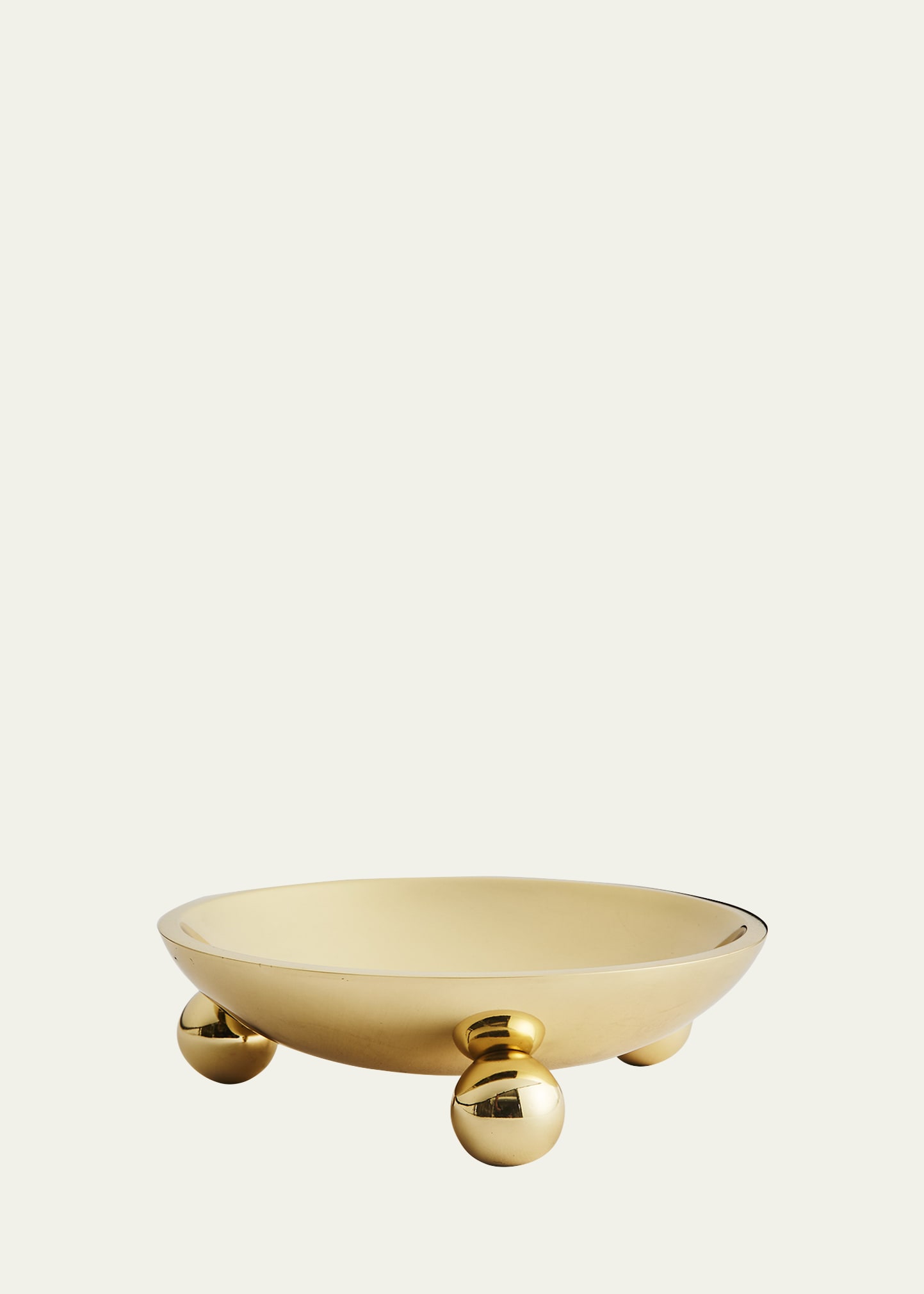 Greg Natale Boule Brass Bowl, 6" Round In Gold