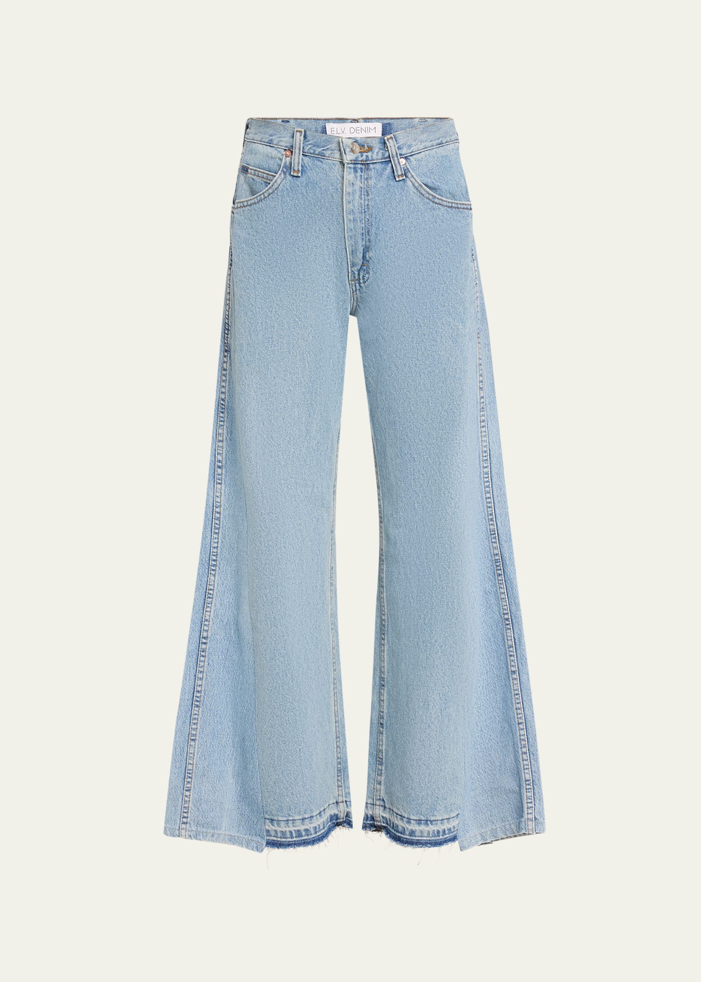 E.l.v Denim Freya Slouchy Wide-leg Jeans In Light Blue