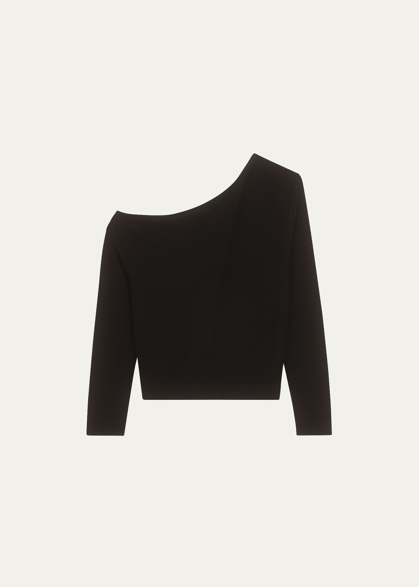 Theory Cashmere One Shoulder Jumper In Black