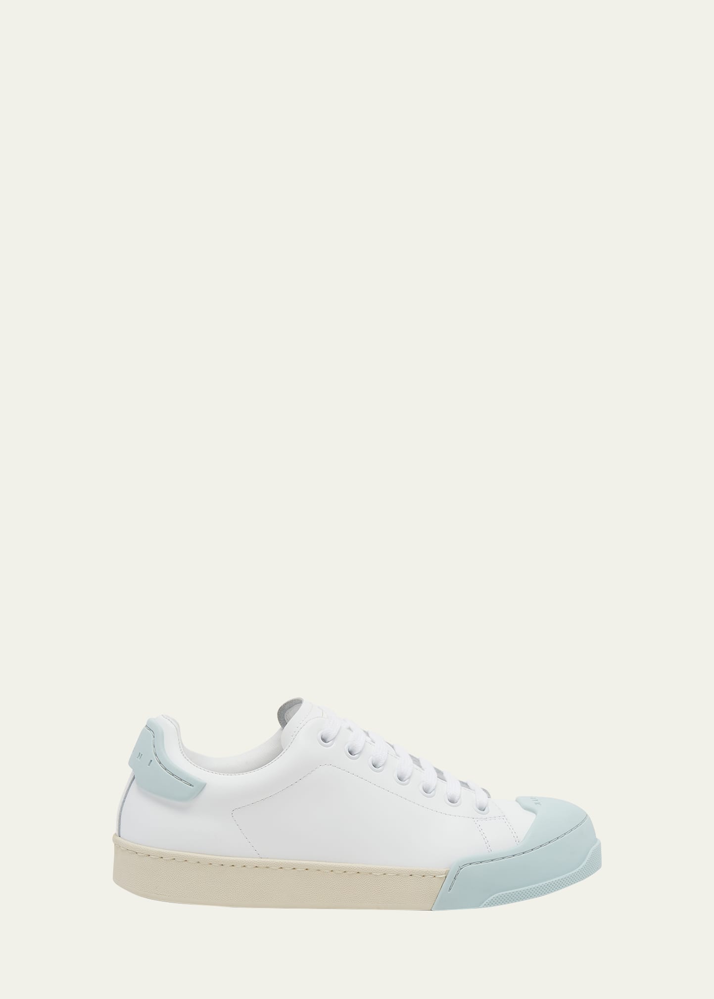 Shop Marni Dada Bicolor Low-top Sneakers In Lily Whitemineral