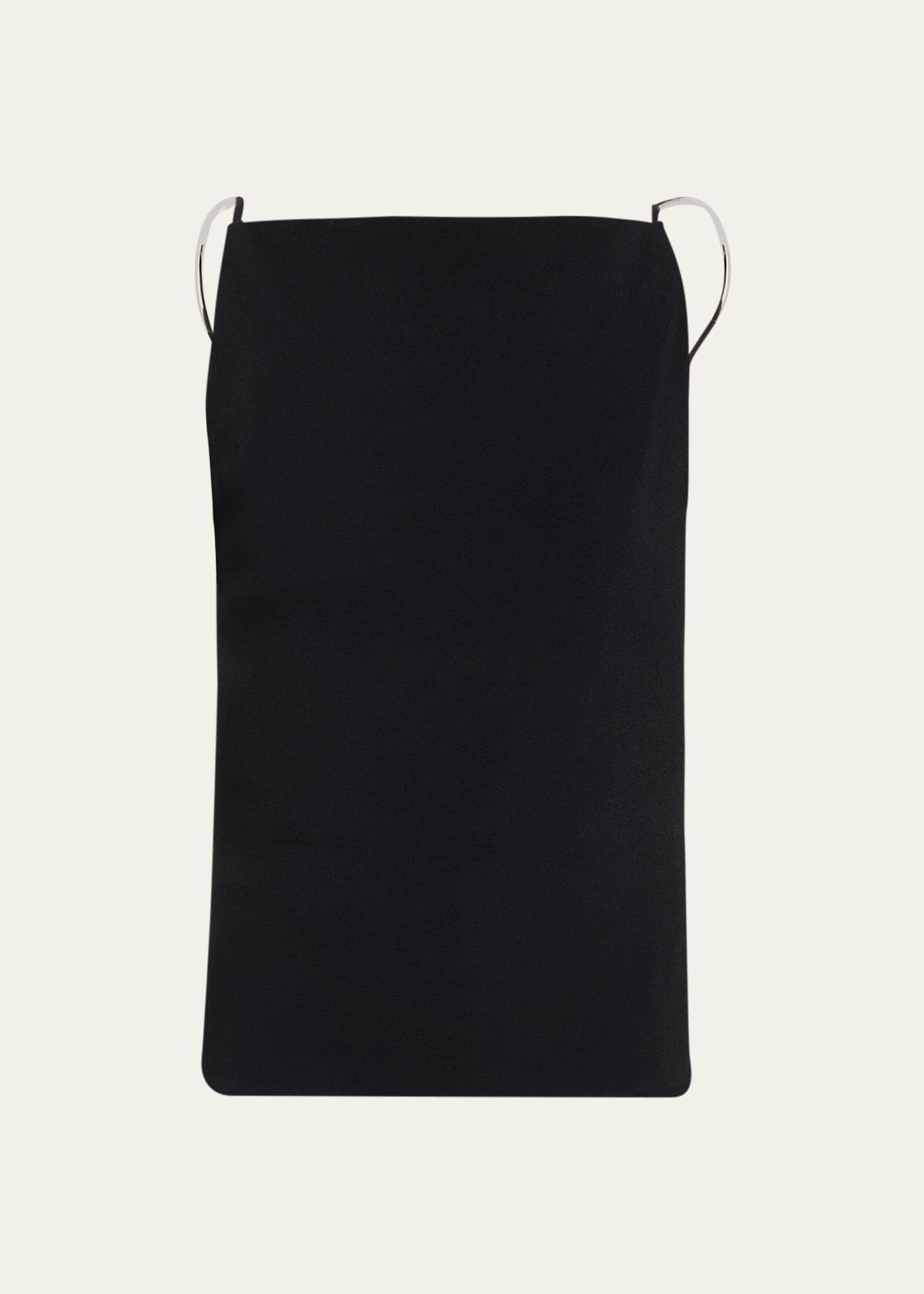 Brandon Maxwell Boat-neck Tank Top With Silver Hardware Straps In Black