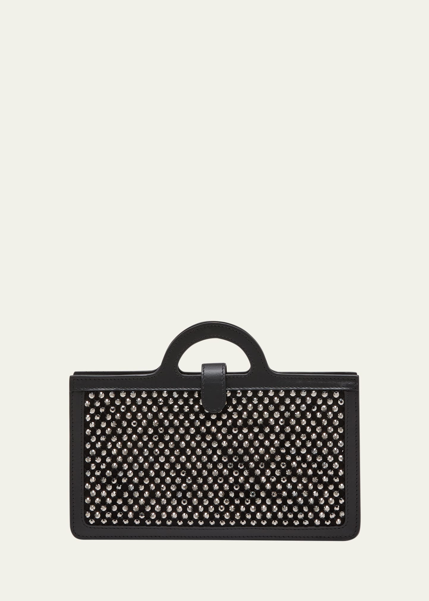 Shop Marni Netted Crystal Wallet On Chain In 00n99 Black