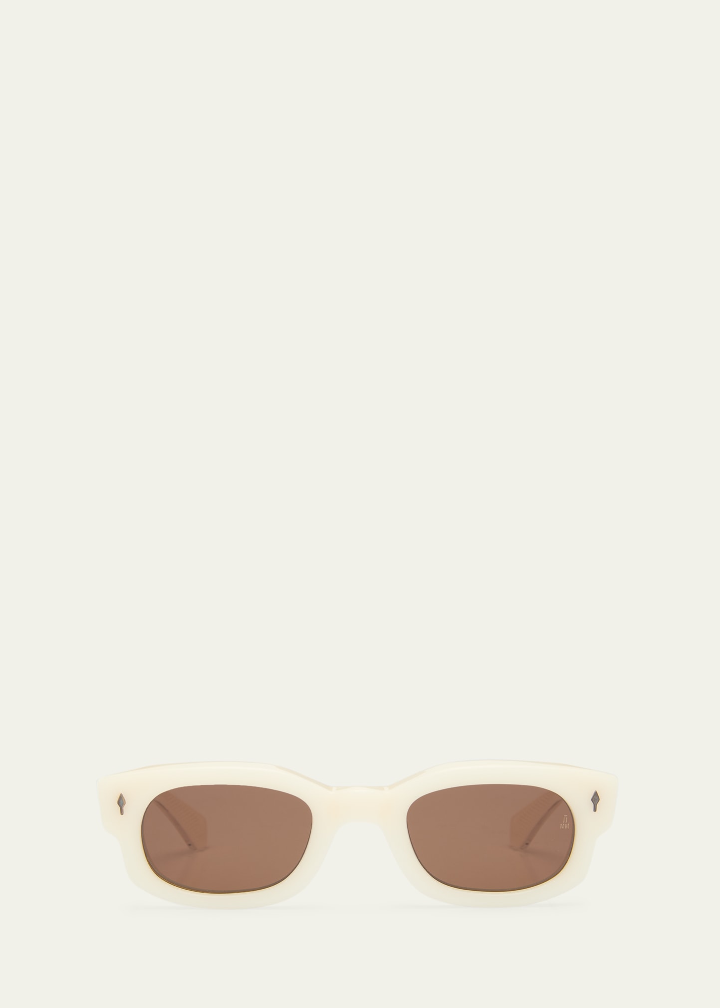 Jacques Marie Mage Whiskeyclone Lotus Acetate & Steel Oval Sunglasses In Neutral