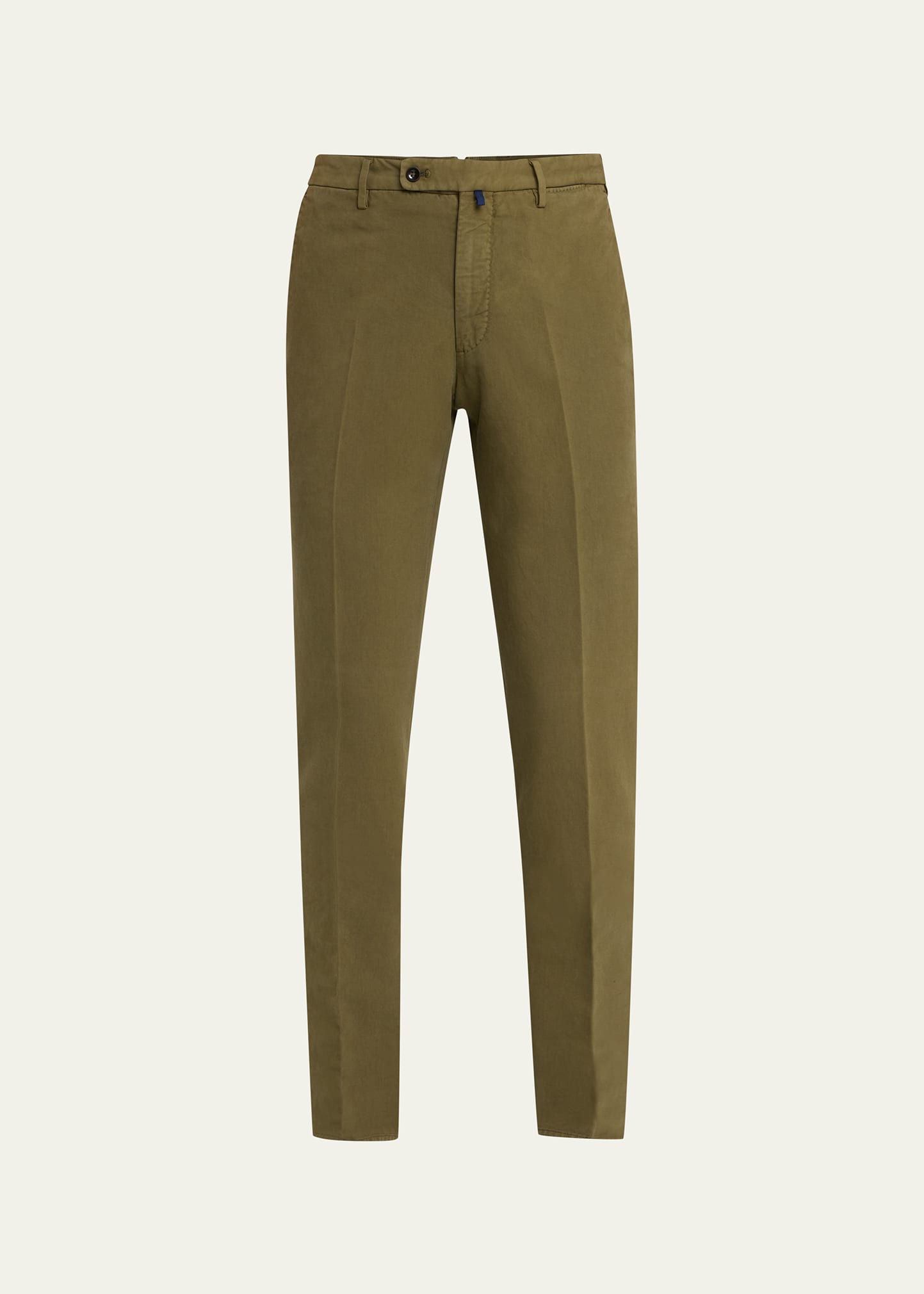 Incotex Men's High Cotton Doeskin Pants In 741verde Marcio M