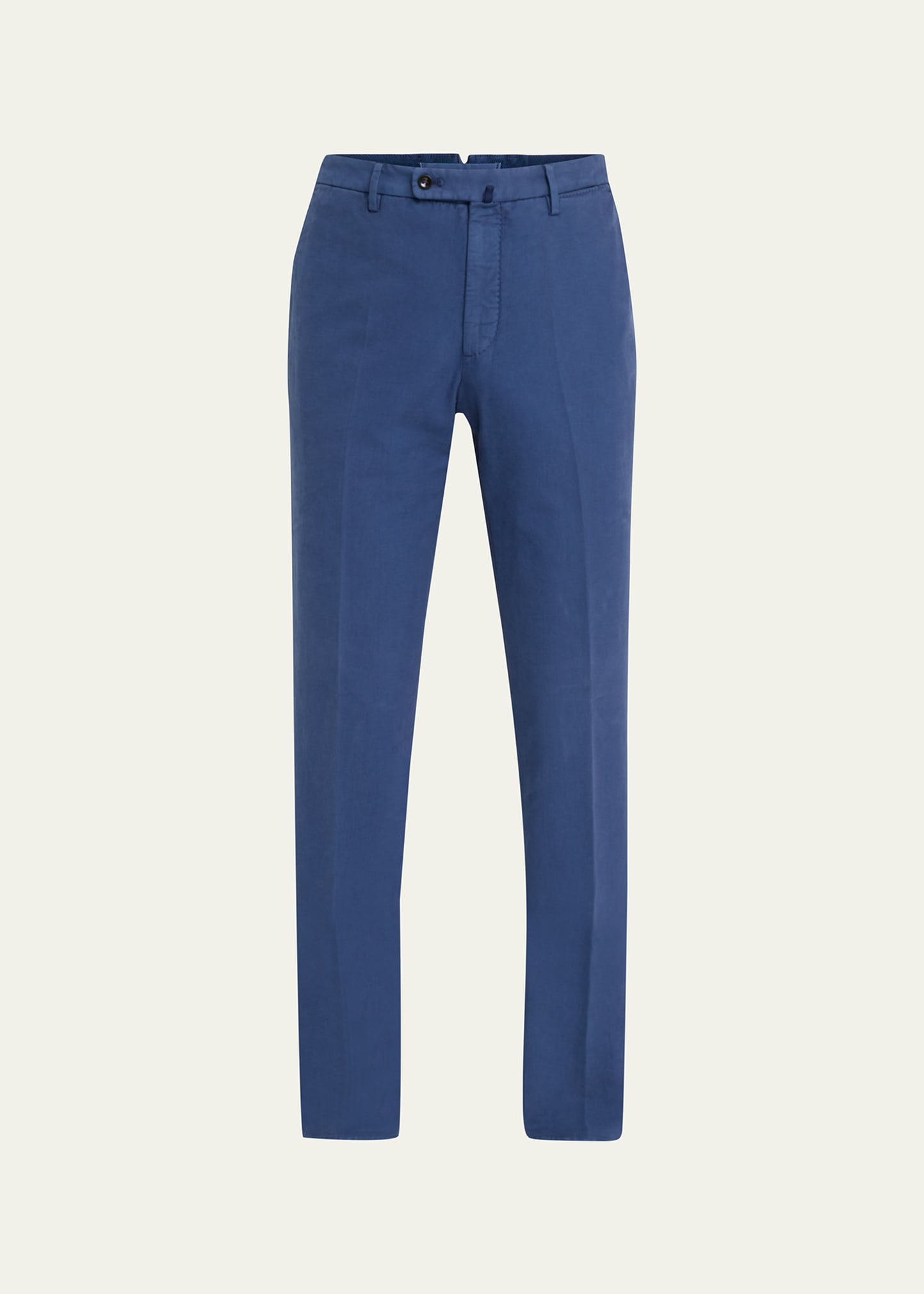 Shop Incotex Men's High Cotton Doeskin Pants In 835bluette