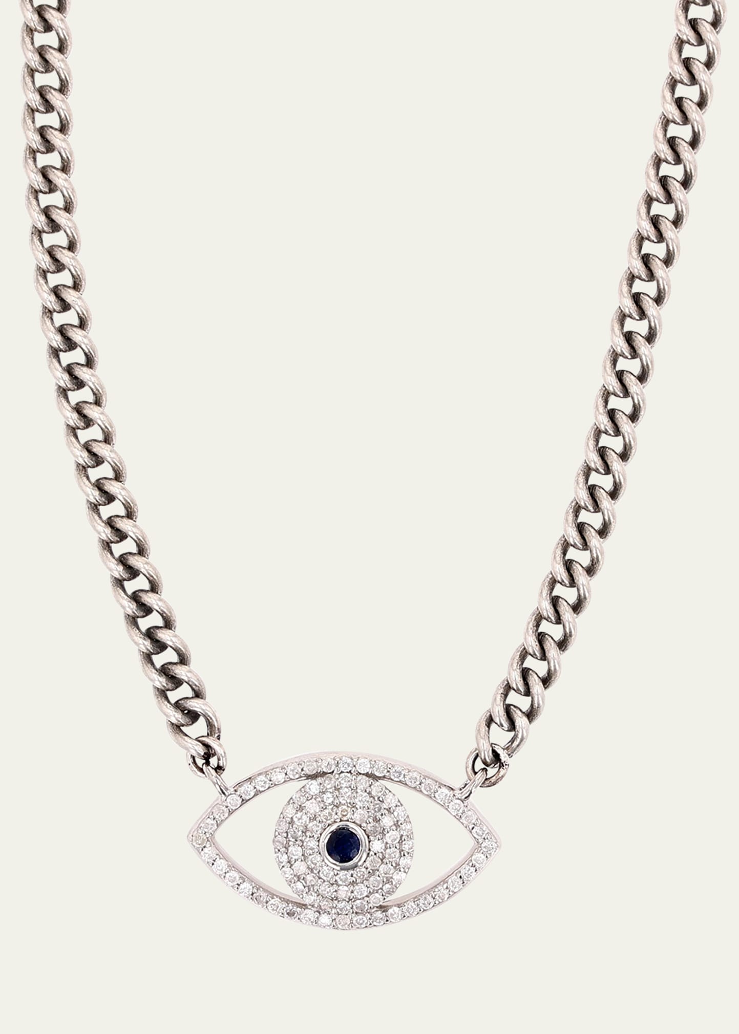 Evil Eye Curb Chain Necklace