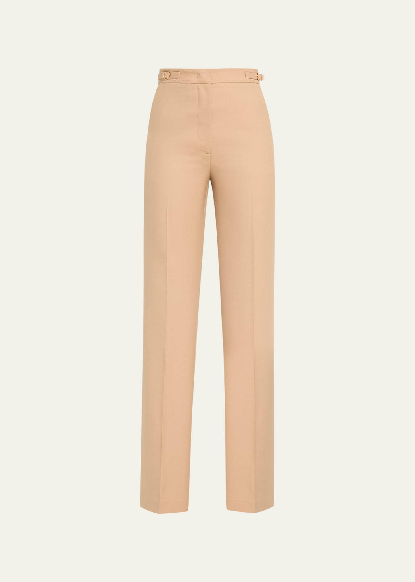 Gabriela Hearst Waistcoata Wide-leg Wool Trousers In Camel