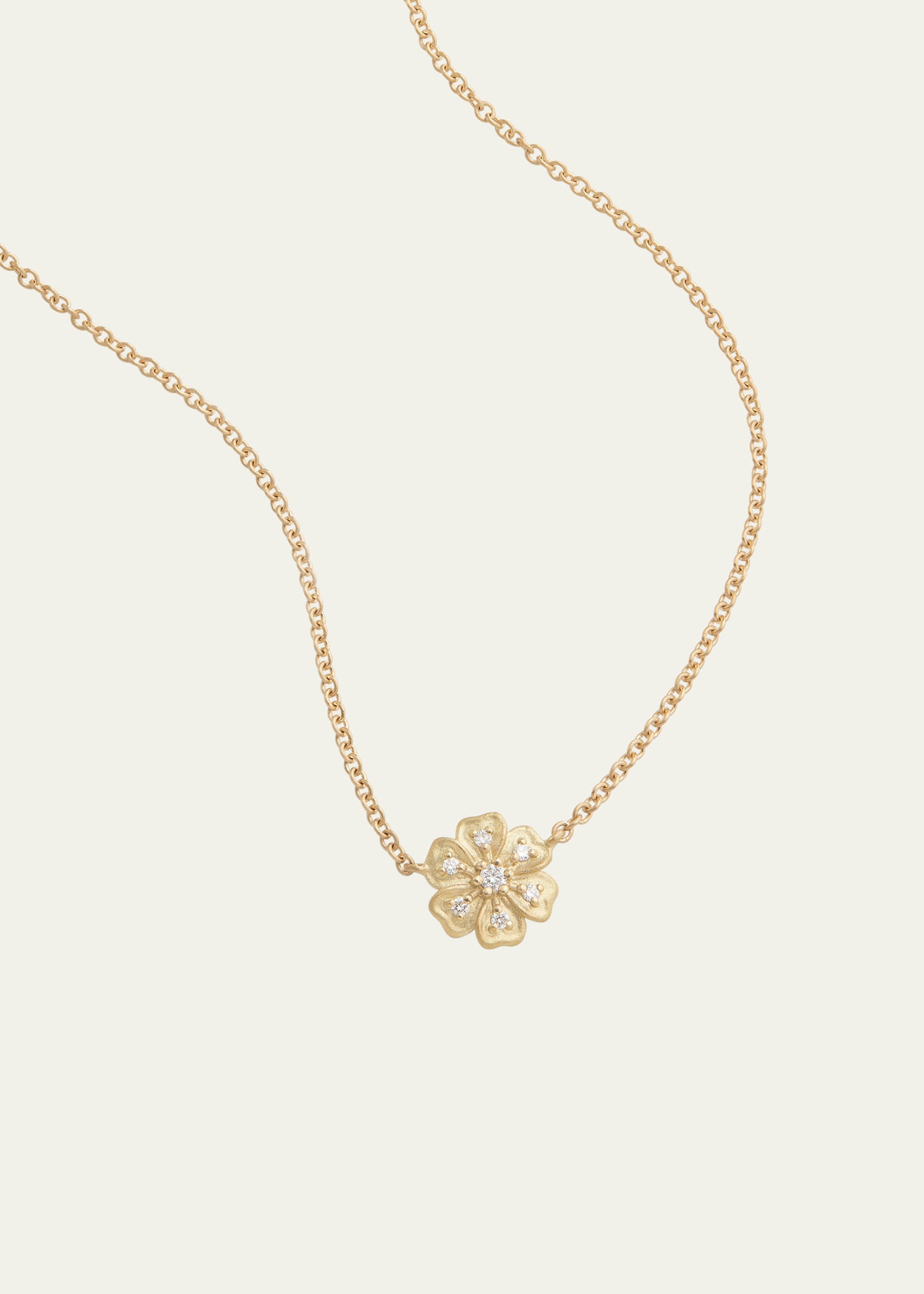 Jamie Wolf 18k Yellow Gold Floral Pendant Necklace With Diamonds In Yg