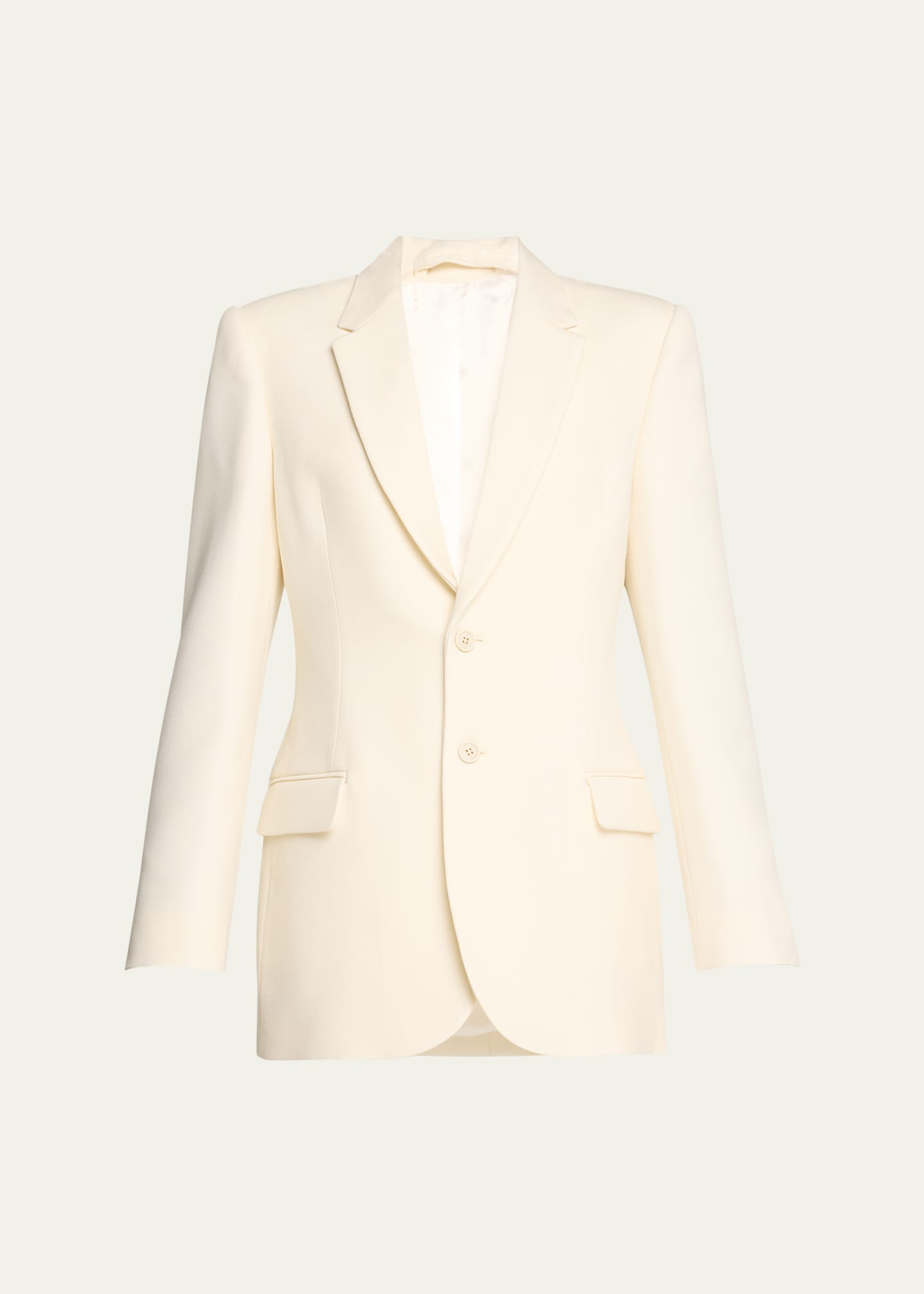 Wardrobe.nyc Contour Wool Blazer In Off White