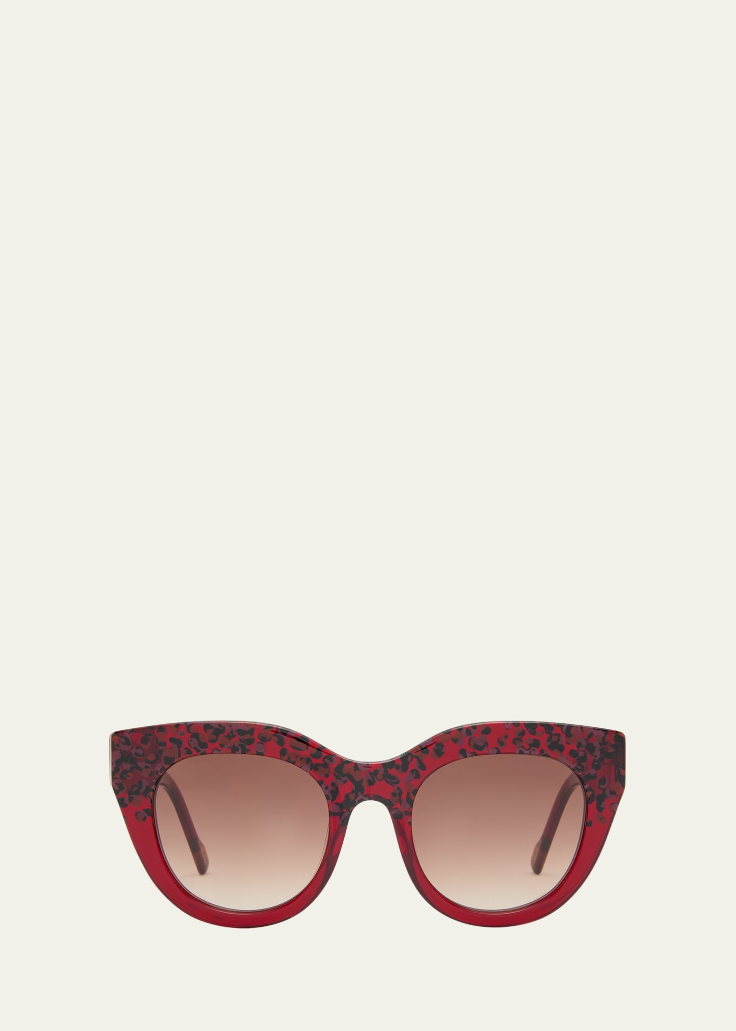 AIRY CANARY II Red Acetate Cat-Eye Sunglasses