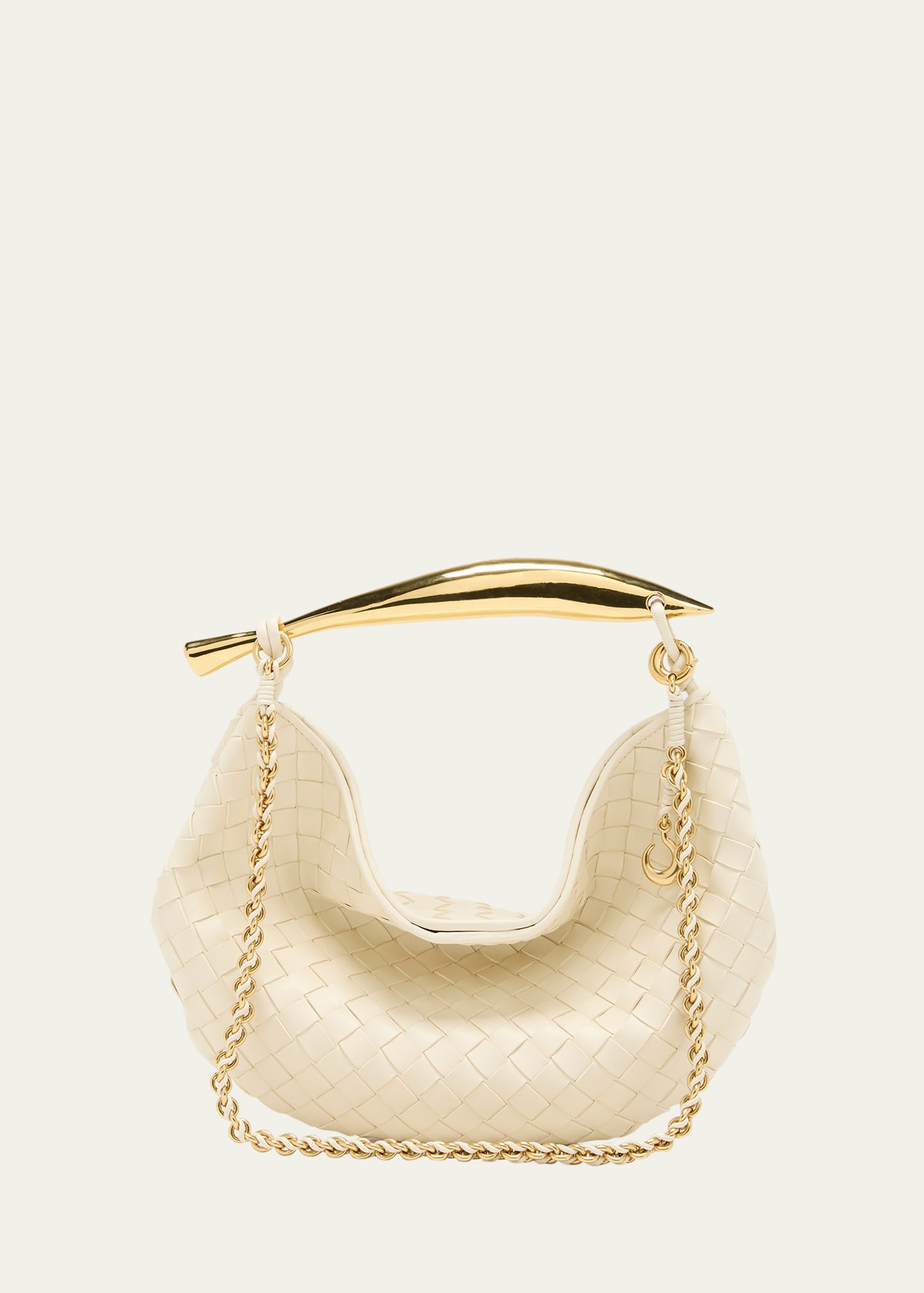 Shop Bottega Veneta Sardine Bag With Chain In String-m