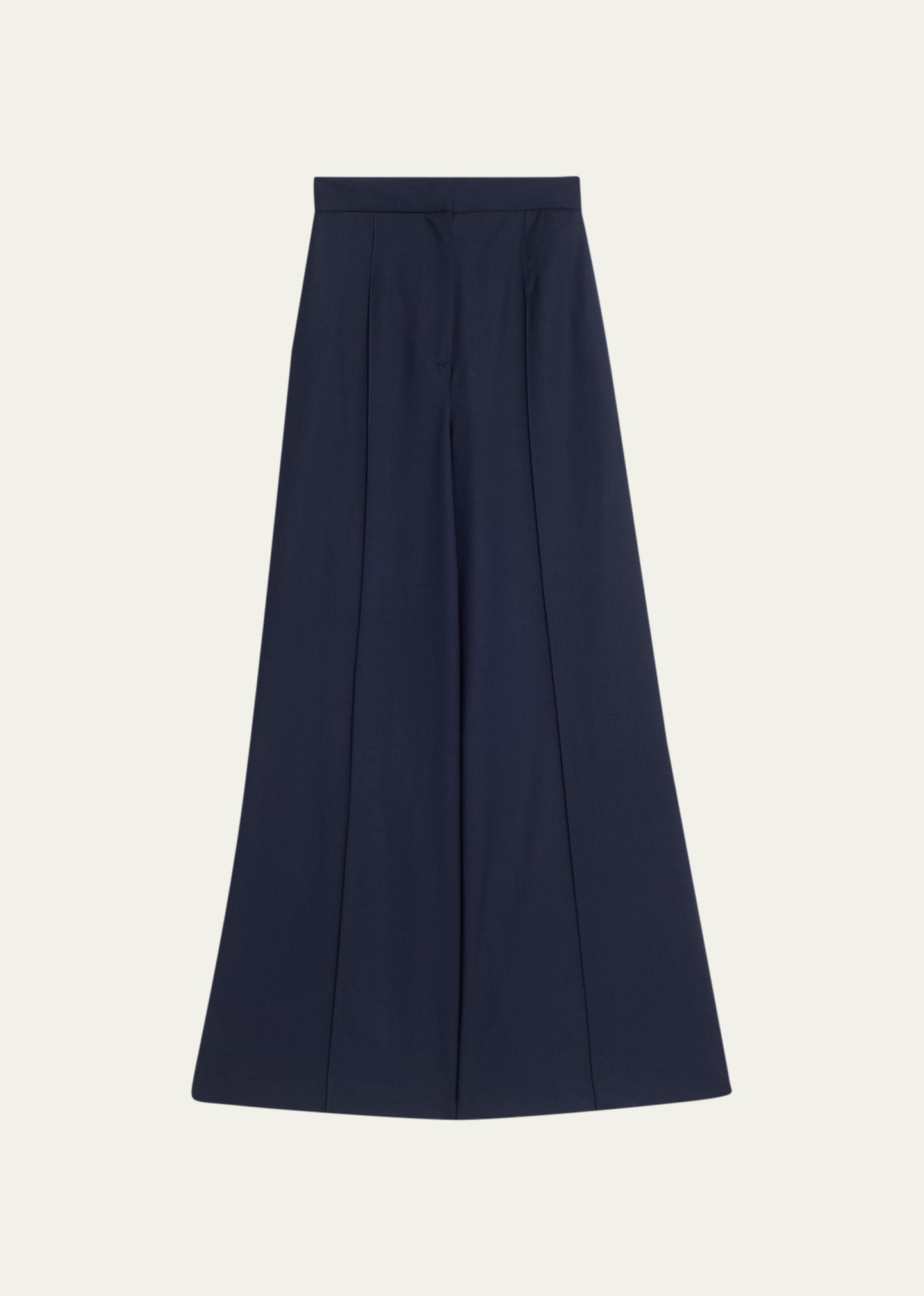 Heirlome Ines Wide-leg Wool Trousers In Midnight Navy