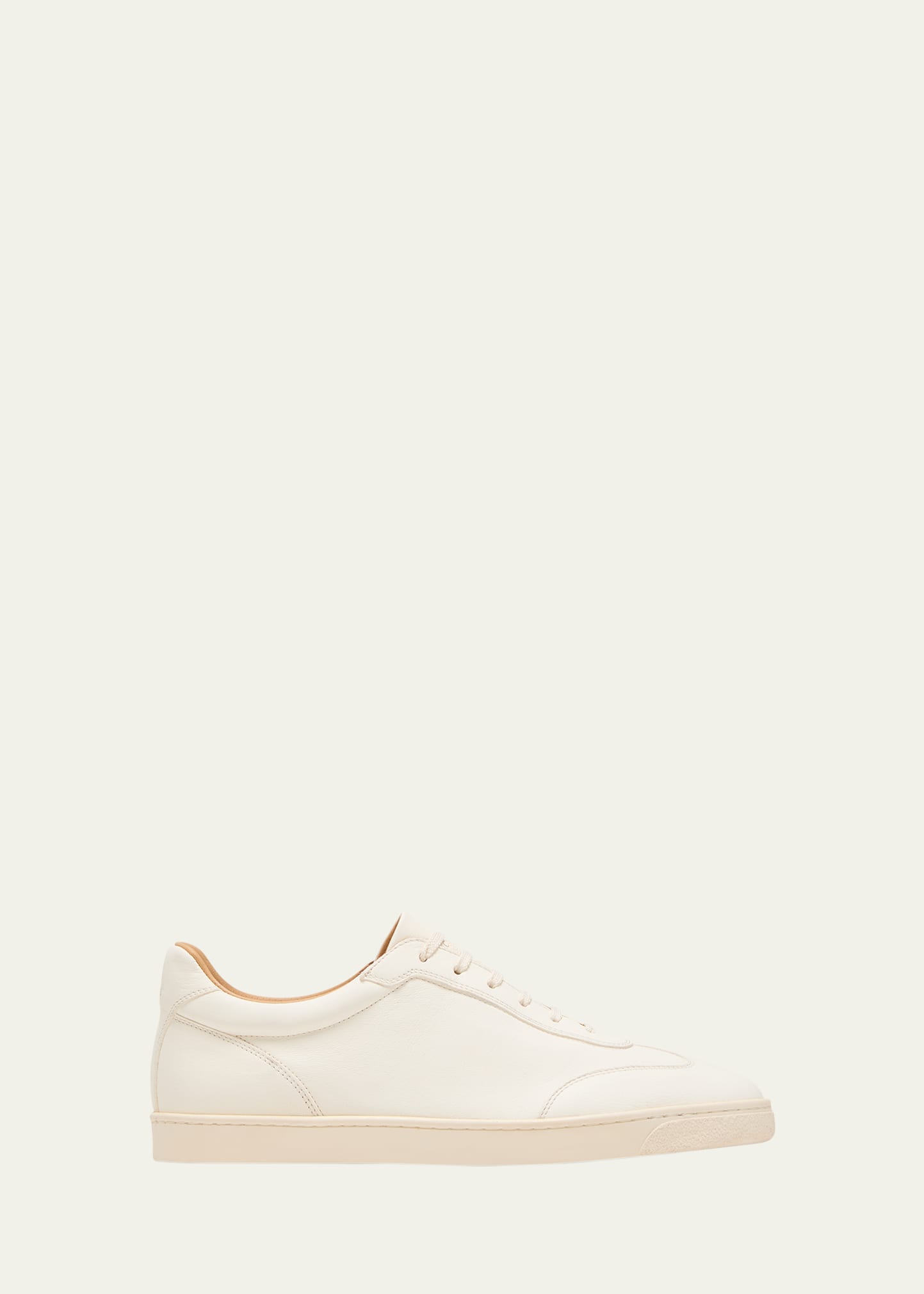 Brunello Cucinelli Low-top Flat Rubber Sole Sneakers In White