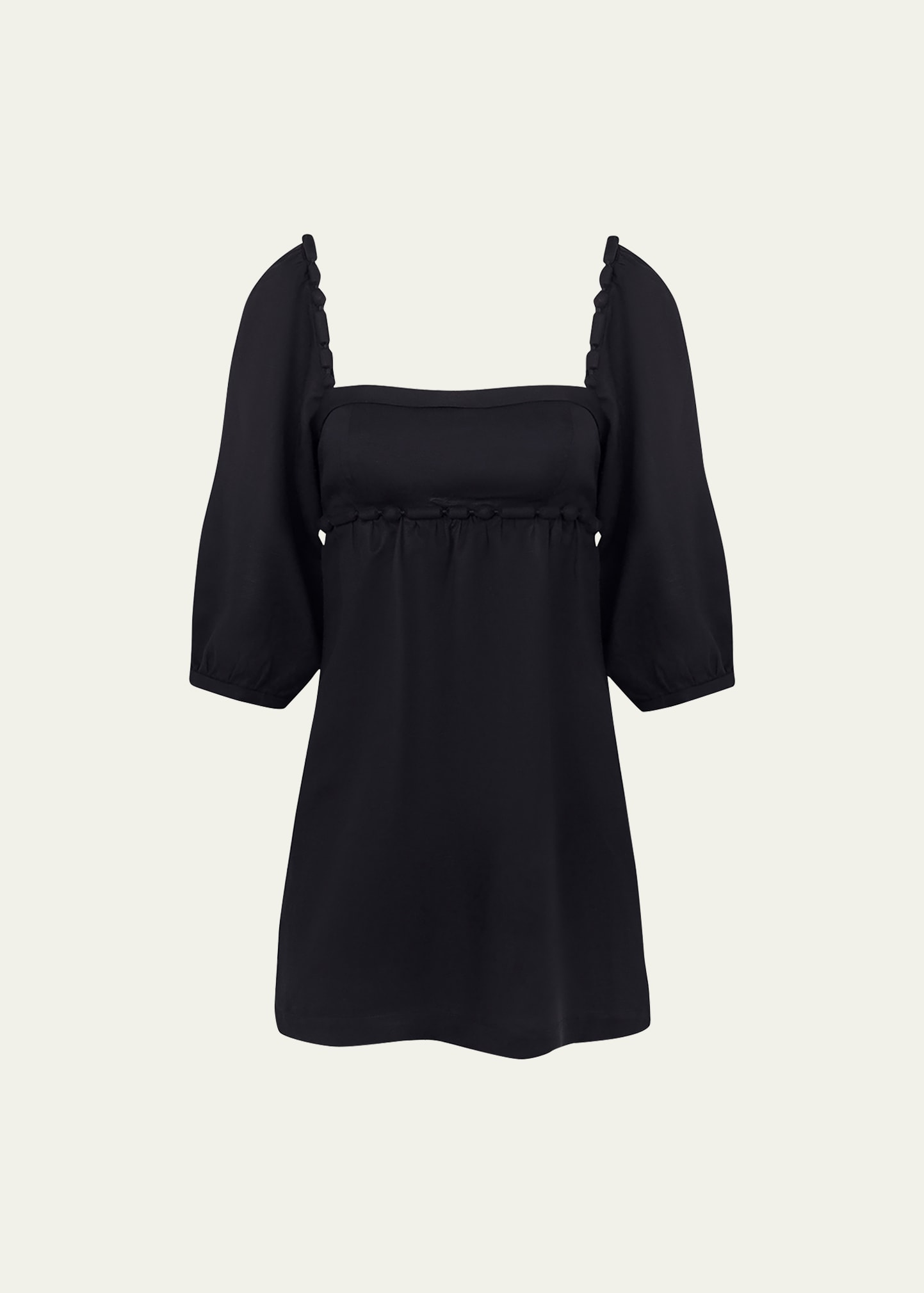 Vix Solid Isadora Mini Dress In Black