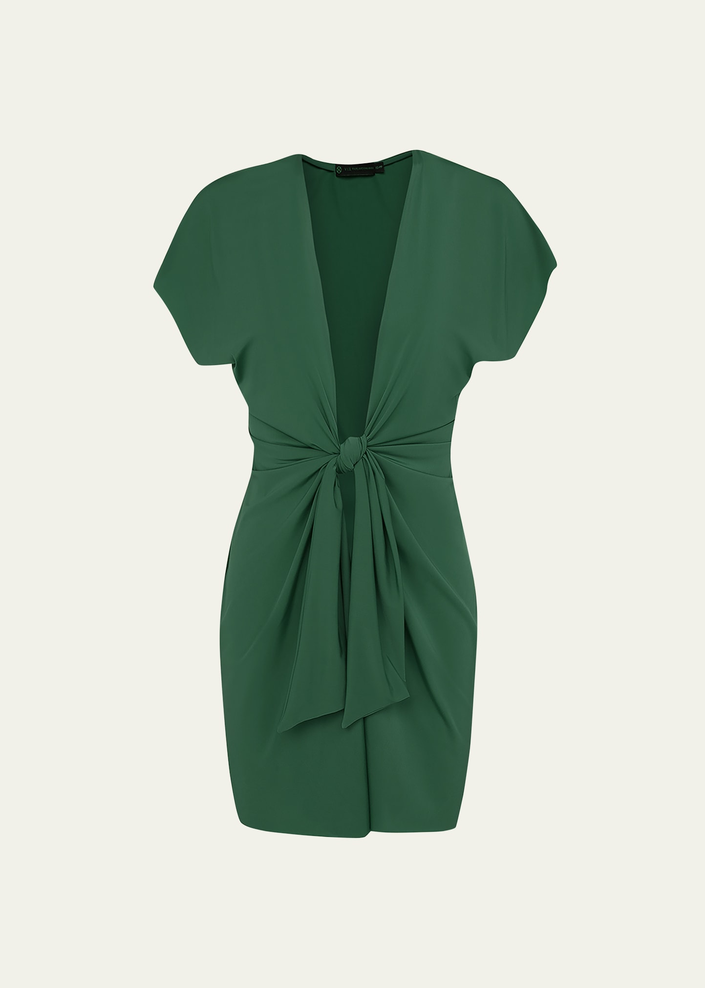 Vix Sasha Tie Waist Dress Swim Cover-up In Green