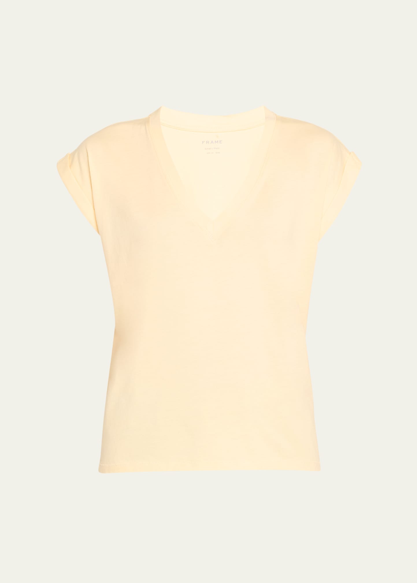 Frame Easy V-neck Tee In Canary