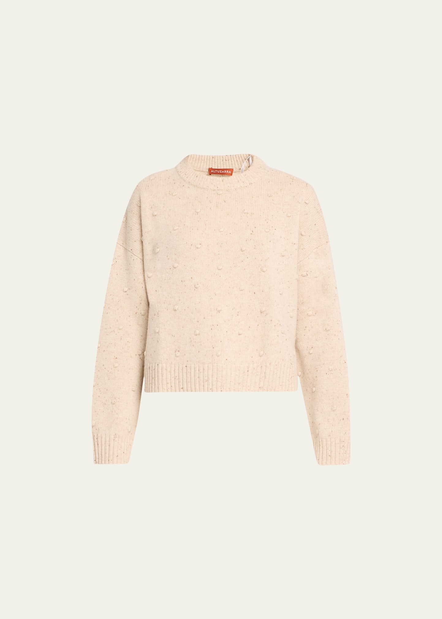 Shop Altuzarra Melville Dotted Cashmere Sweater In Natural Melange
